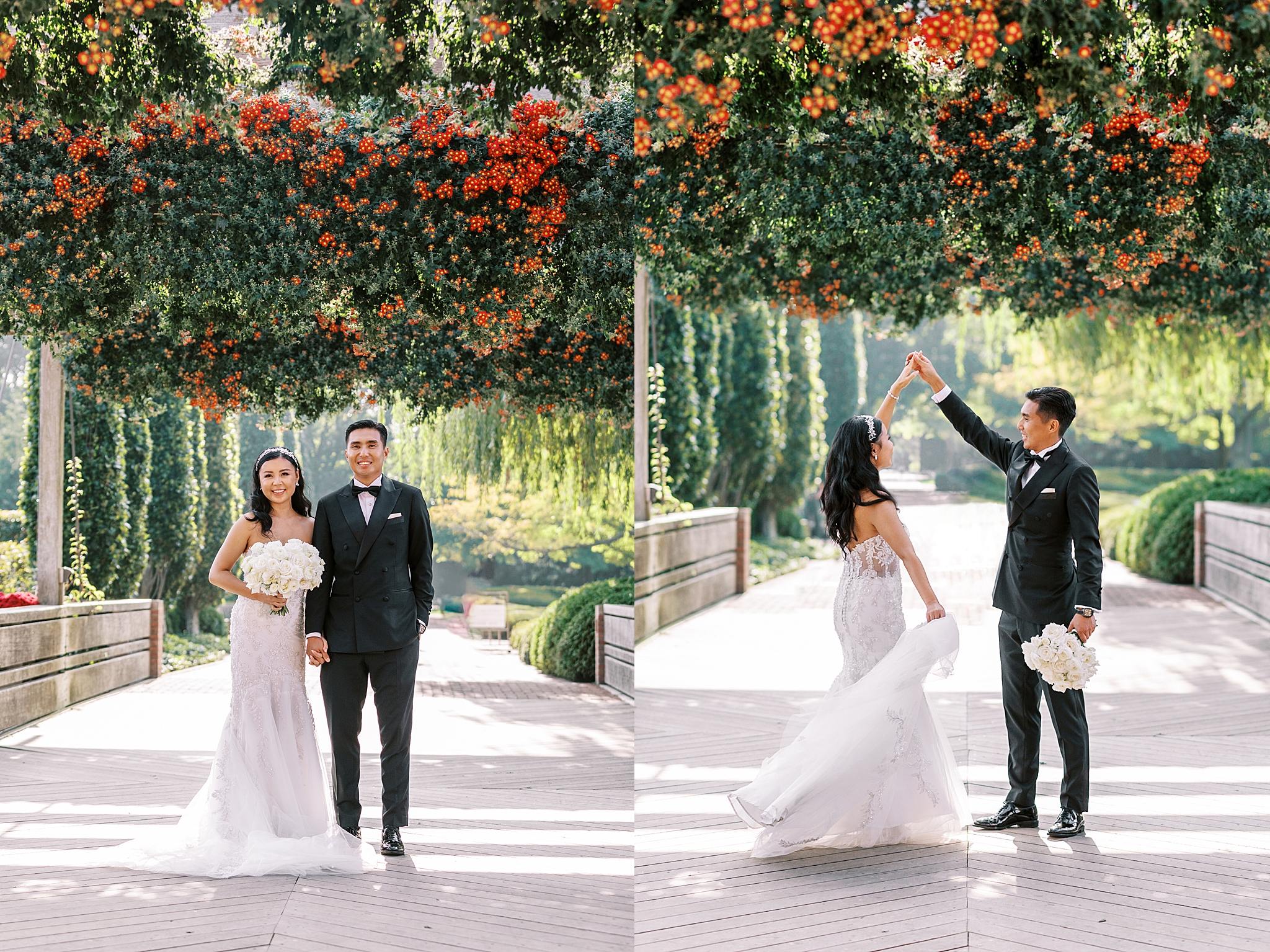 Summer Chicago Botanic Garden wedding day with Chicago wedding and portrait photographer Kim Ritchie Photography.