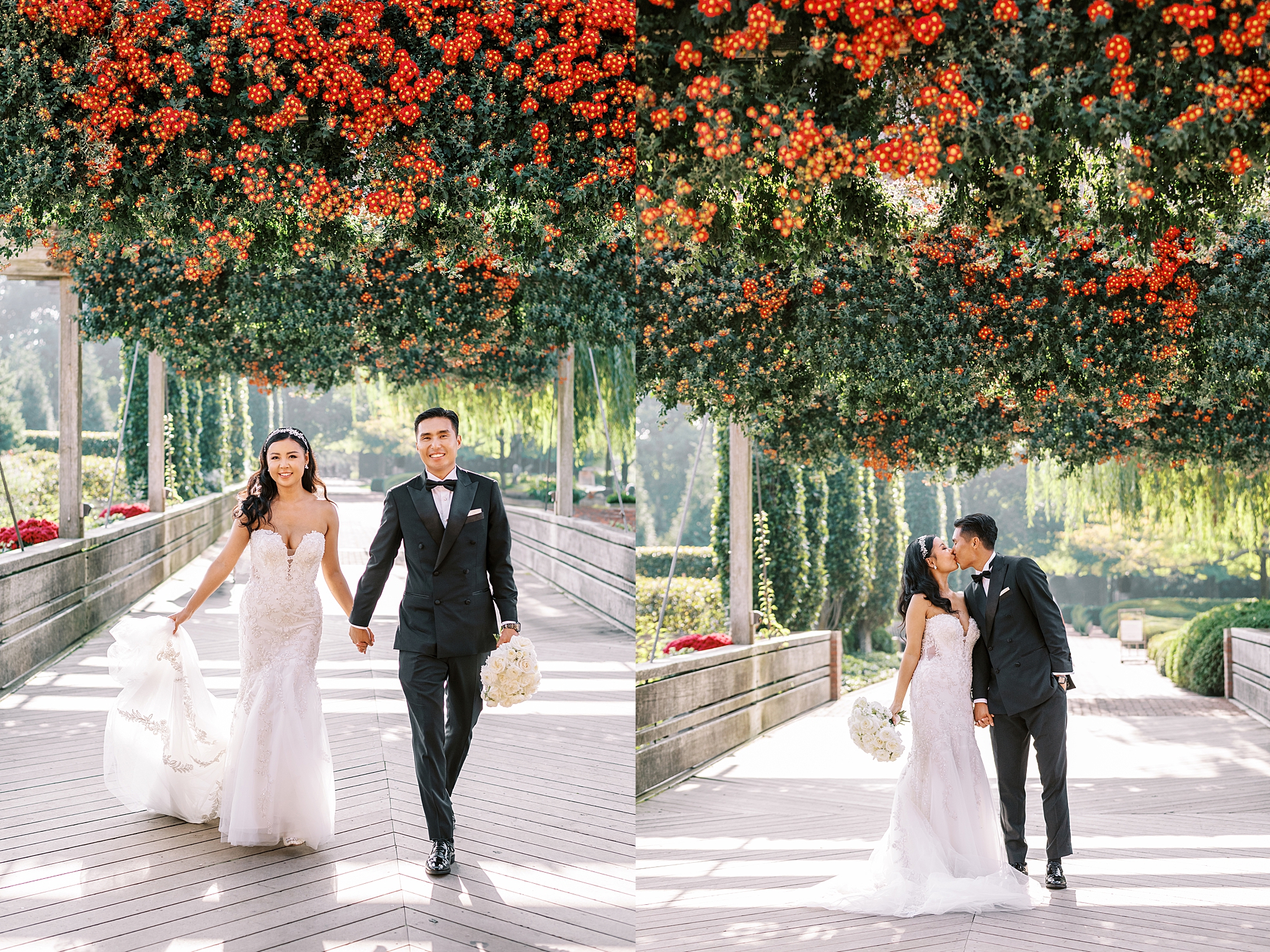 Summer Chicago Botanic Garden wedding day with Chicago wedding and portrait photographer Kim Ritchie Photography.