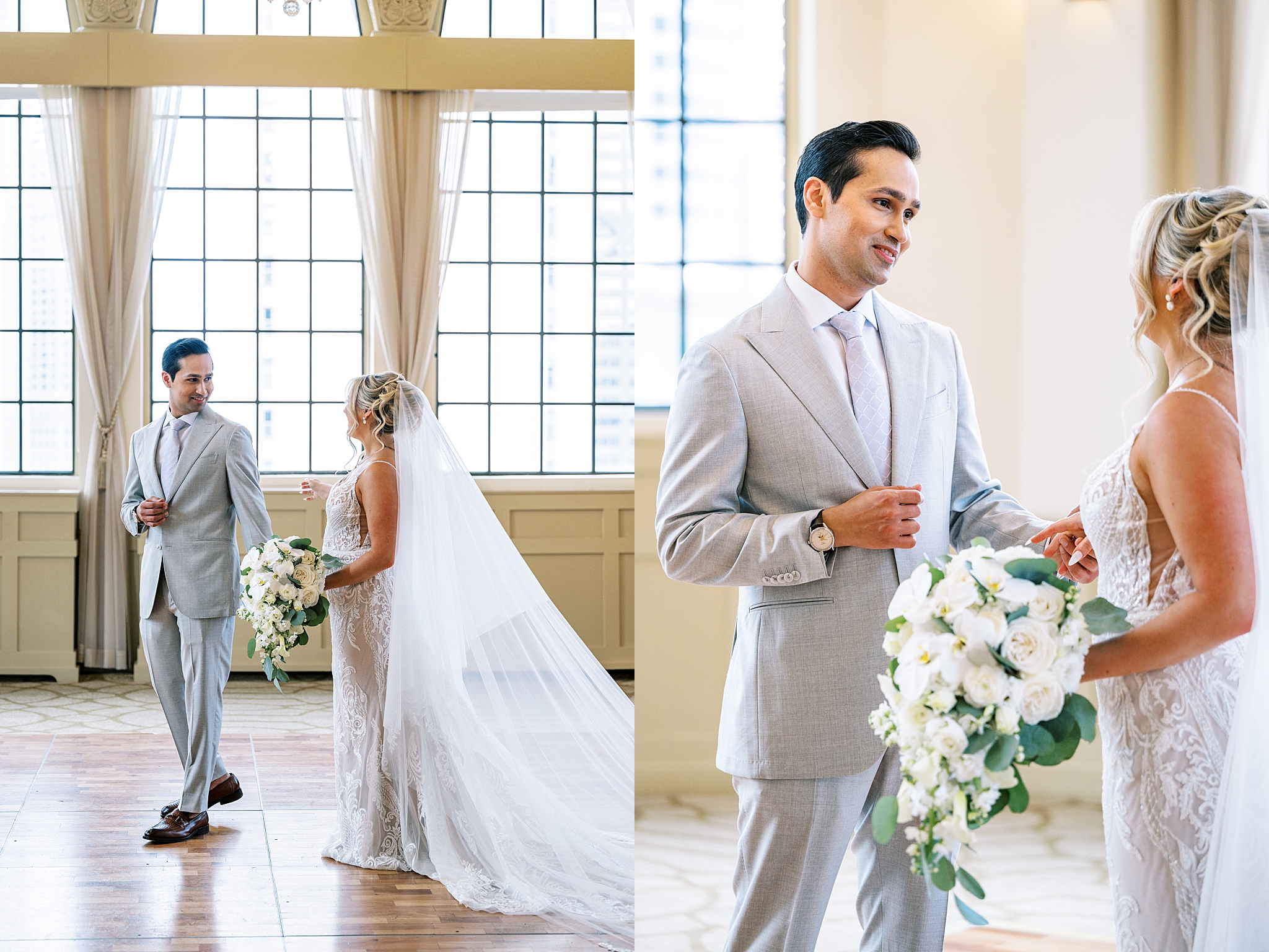 Summer Warwick Allerton Chicago wedding day with Chicago wedding and portrait photographer Kim Ritchie Photography.