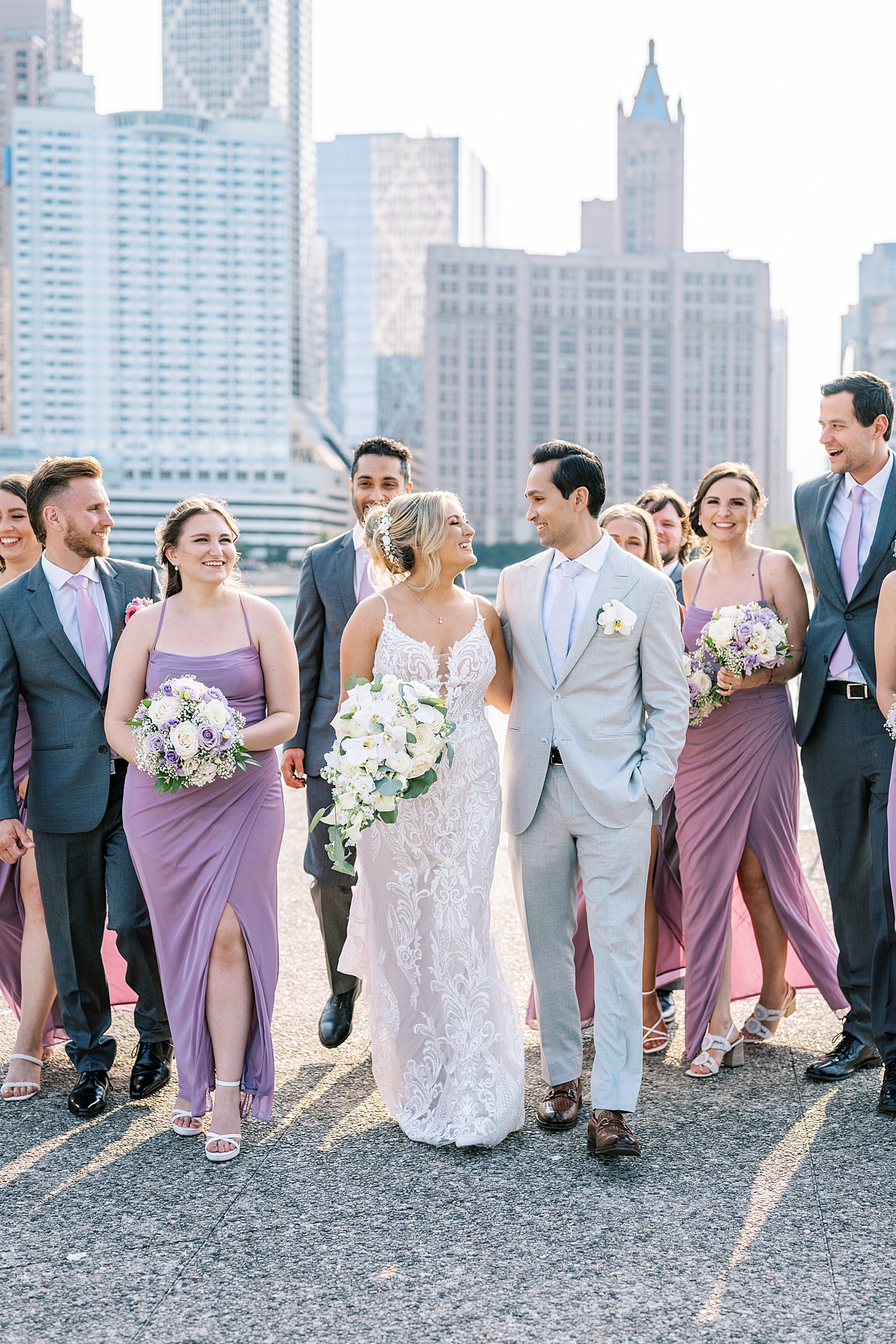 Summer Warwick Allerton Chicago wedding day with Chicago wedding and portrait photographer Kim Ritchie Photography.