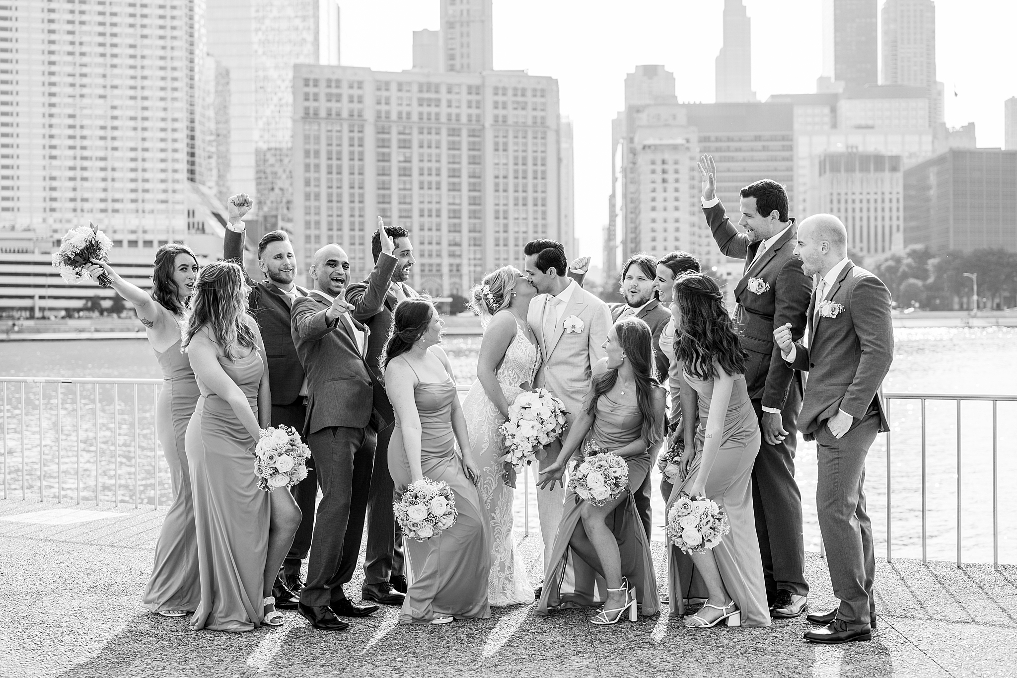 Summer Warwick Allerton Chicago wedding day with Chicago wedding and portrait photographer Kim Ritchie Photography.