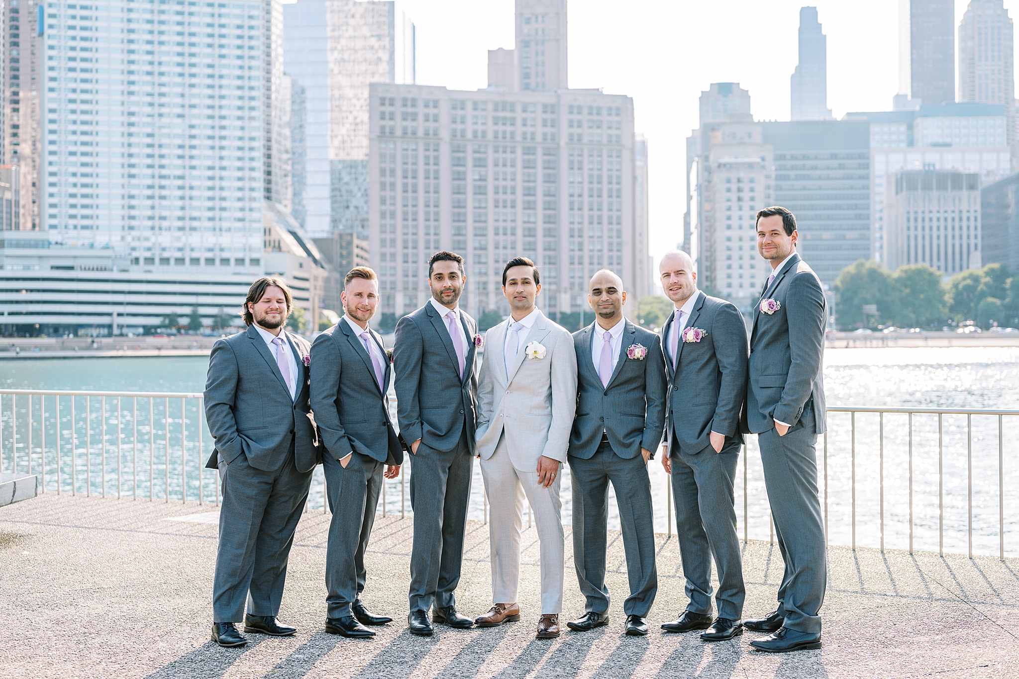 Summer Warwick Allerton Chicago wedding day with Chicago wedding and portrait photographer Kim Ritchie Photography.