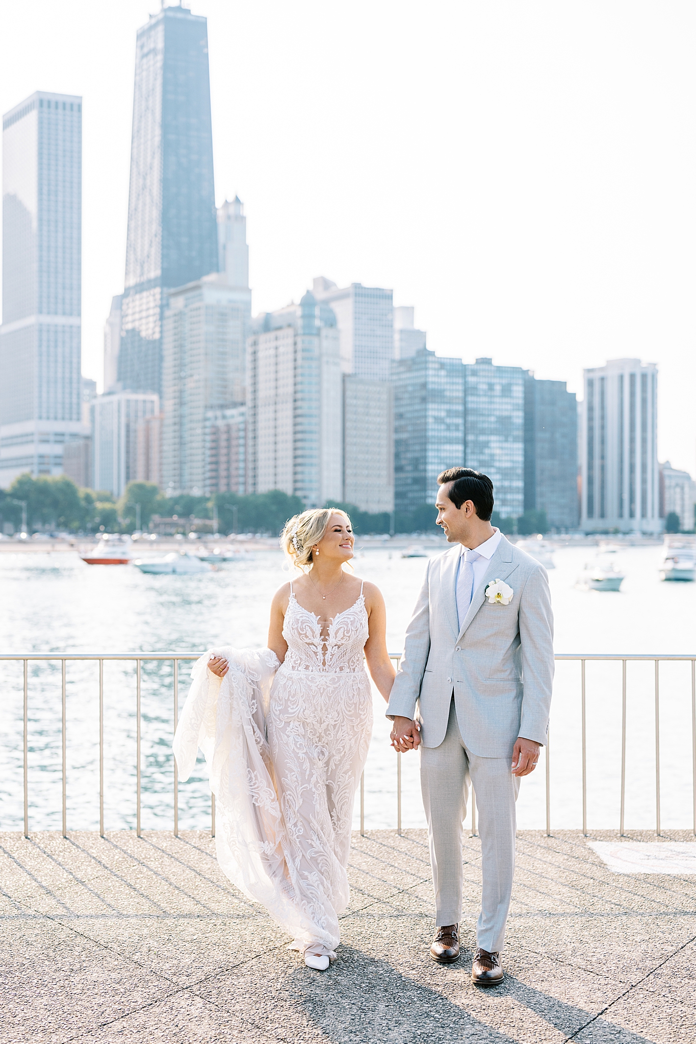 Summer Warwick Allerton Chicago wedding day with Chicago wedding and portrait photographer Kim Ritchie Photography.