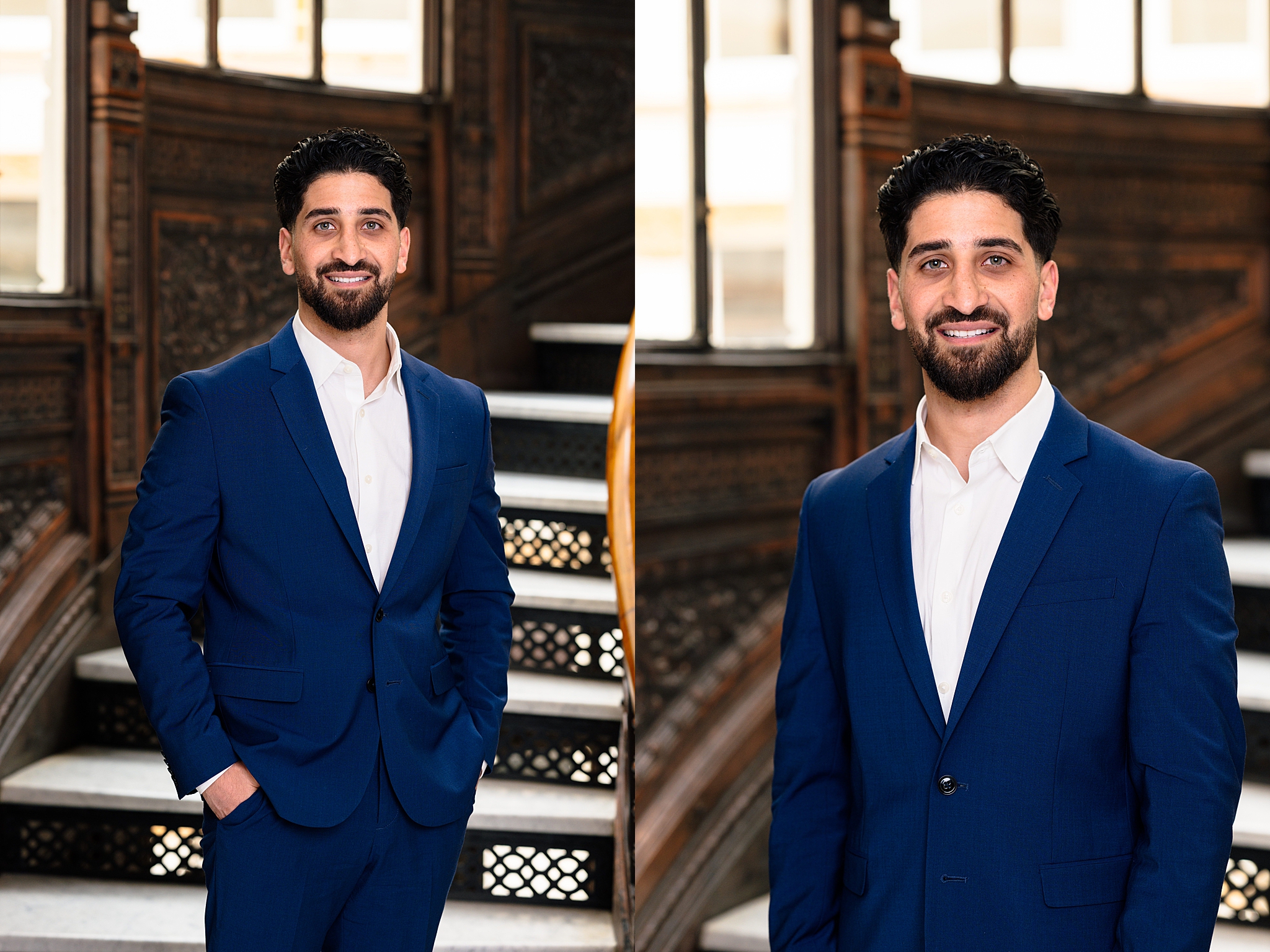 Financial services headshots and team photos at The Rookery with Chicago wedding and portrait photographer Kim Ritchie Photography.