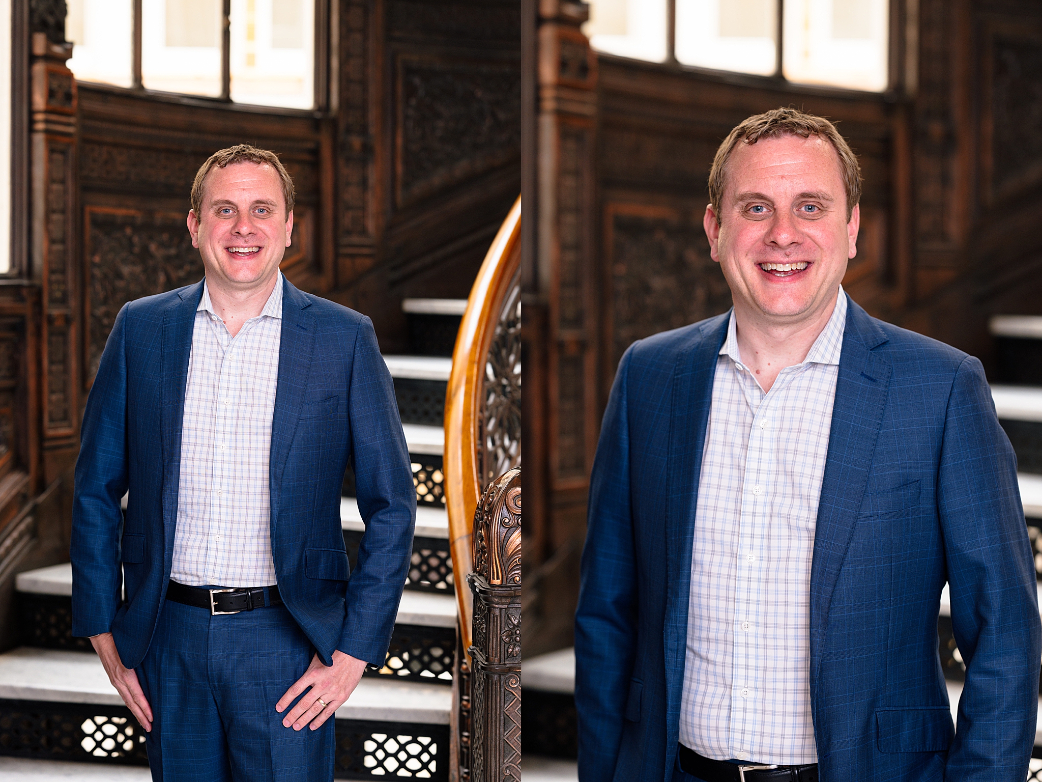 Financial services headshots and team photos at The Rookery with Chicago wedding and portrait photographer Kim Ritchie Photography.