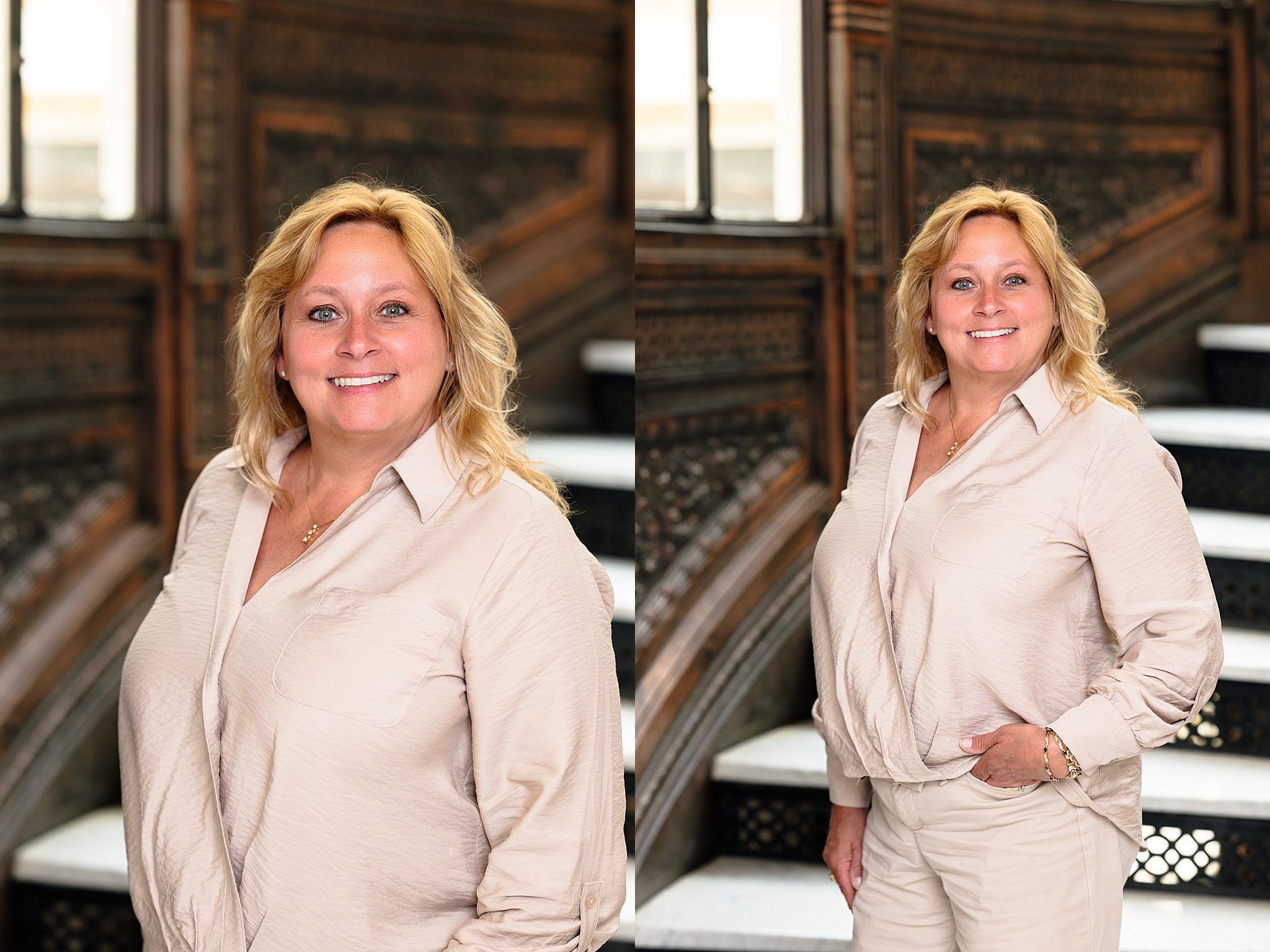 Financial services headshots and team photos at The Rookery with Chicago wedding and portrait photographer Kim Ritchie Photography.