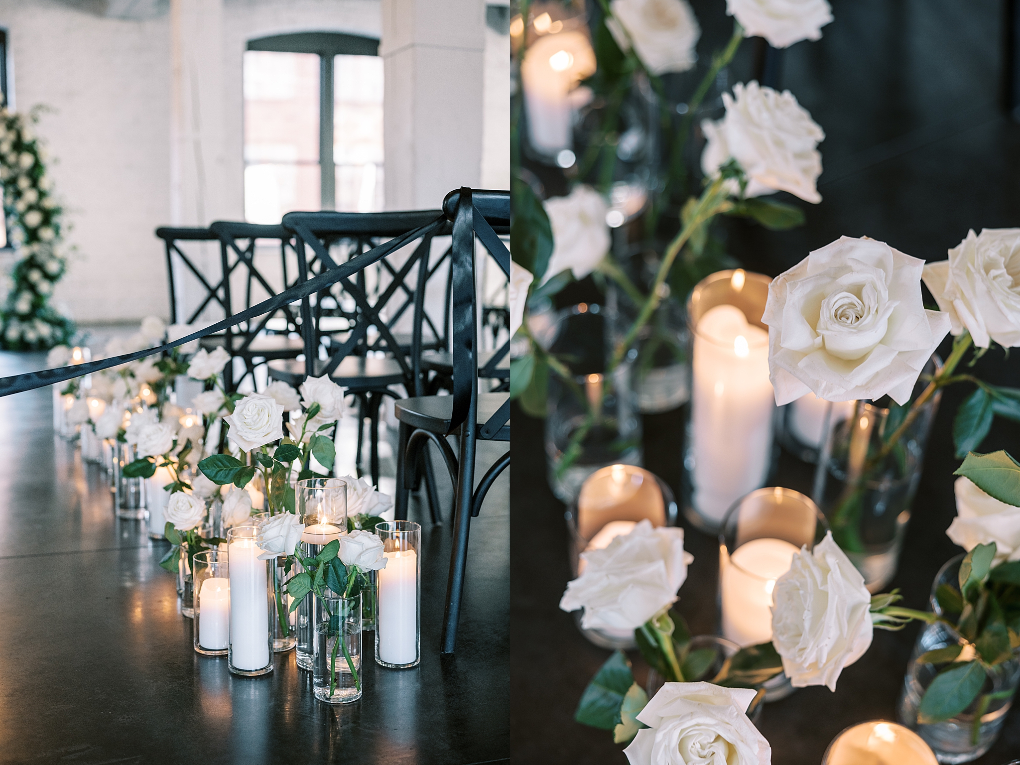 Romantic candlelit Company 251 wedding in Aurora, Illinois with Chicago wedding and portrait photographer Kim Ritchie Photography.