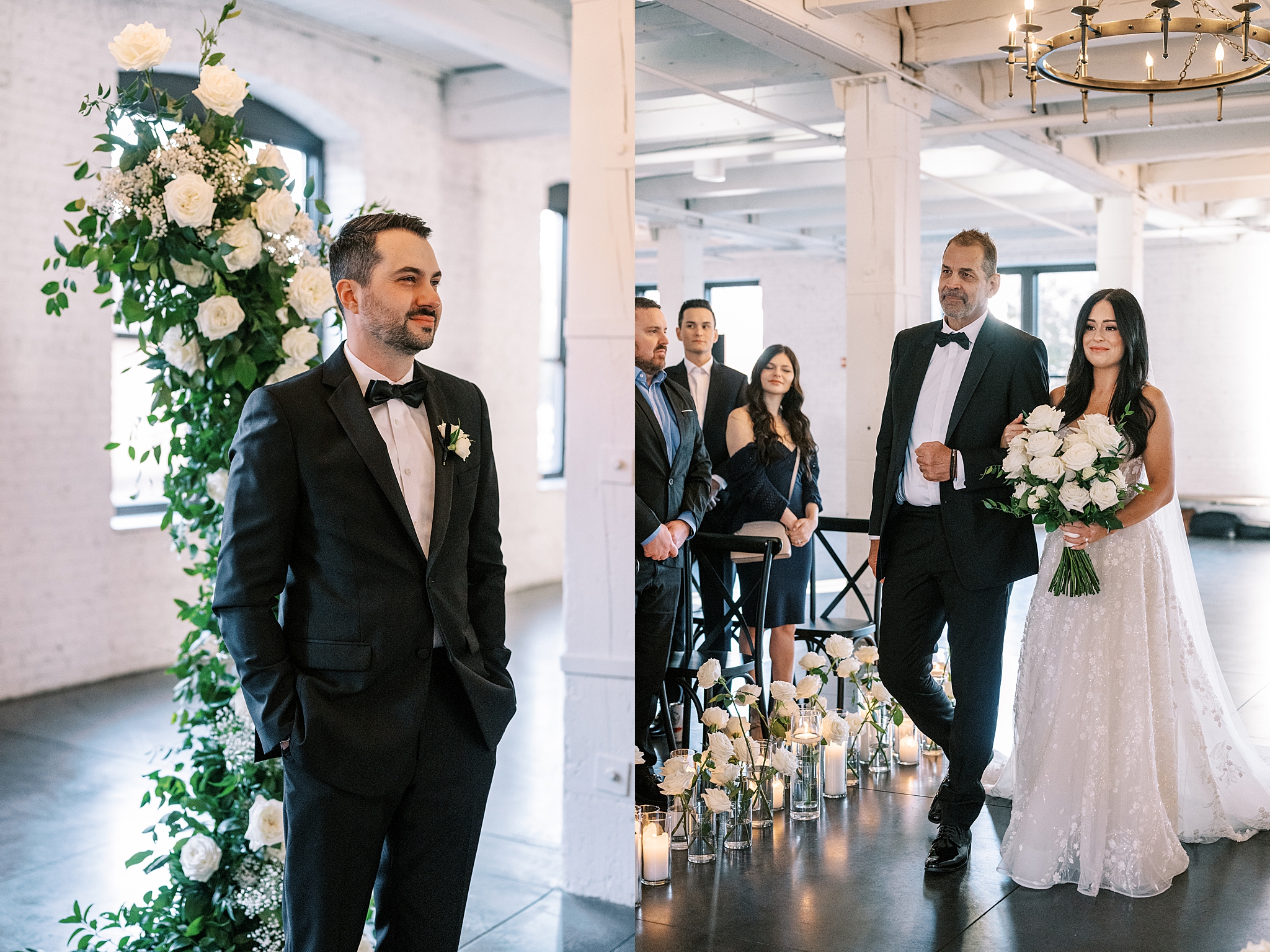 Romantic candlelit Company 251 wedding in Aurora, Illinois with Chicago wedding and portrait photographer Kim Ritchie Photography.