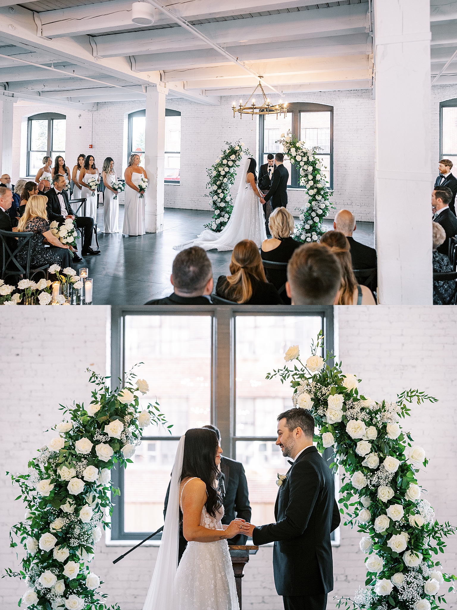 Romantic candlelit Company 251 wedding in Aurora, Illinois with Chicago wedding and portrait photographer Kim Ritchie Photography.