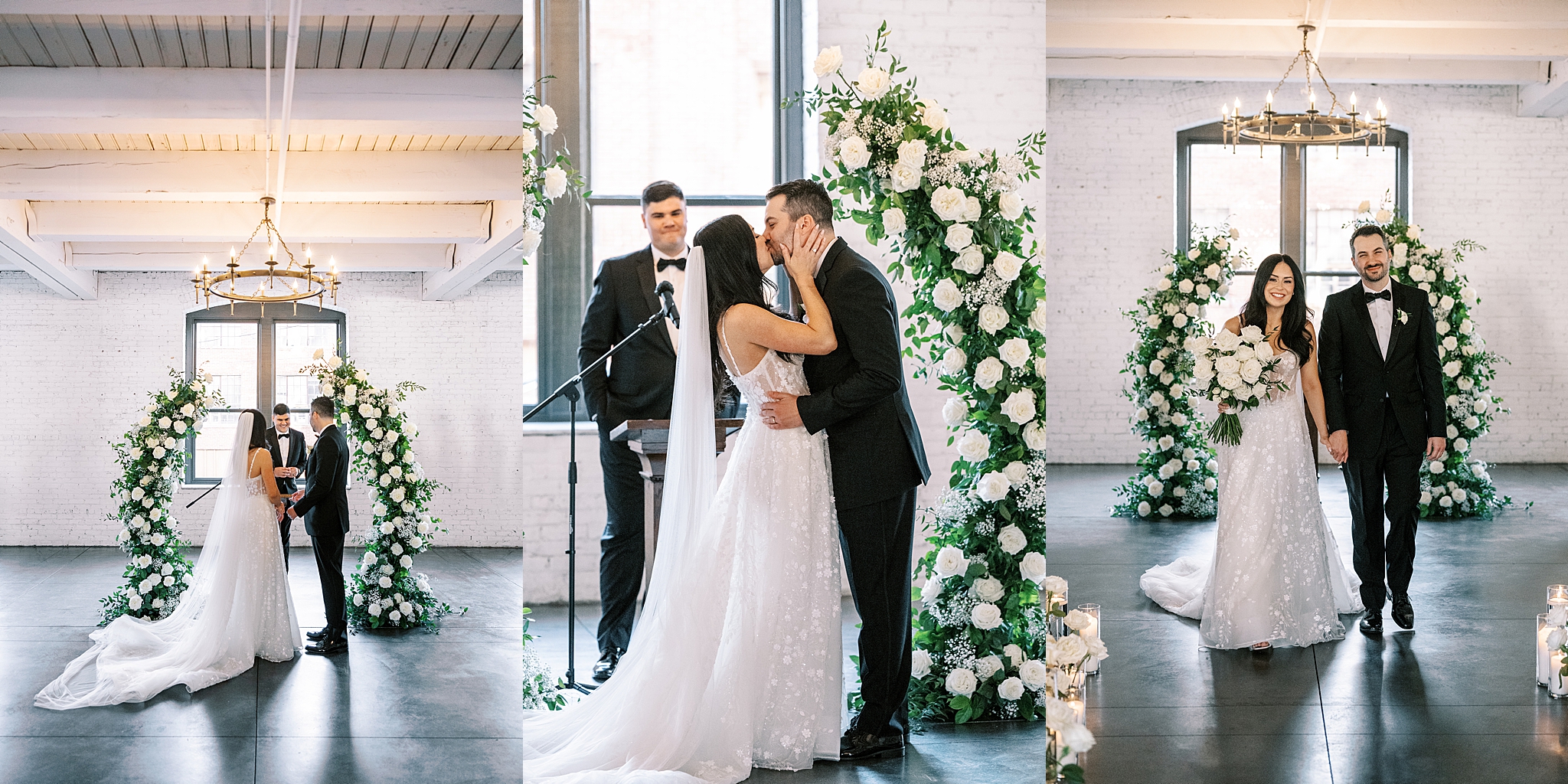Romantic candlelit Company 251 wedding in Aurora, Illinois with Chicago wedding and portrait photographer Kim Ritchie Photography.
