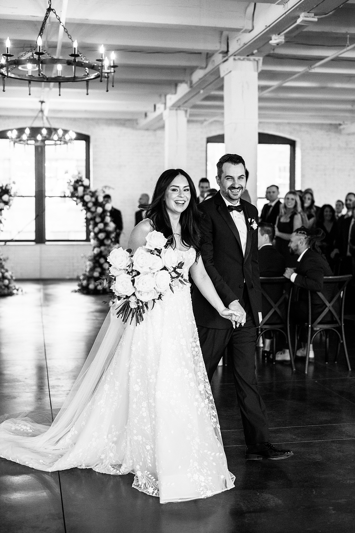 Romantic candlelit Company 251 wedding in Aurora, Illinois with Chicago wedding and portrait photographer Kim Ritchie Photography.