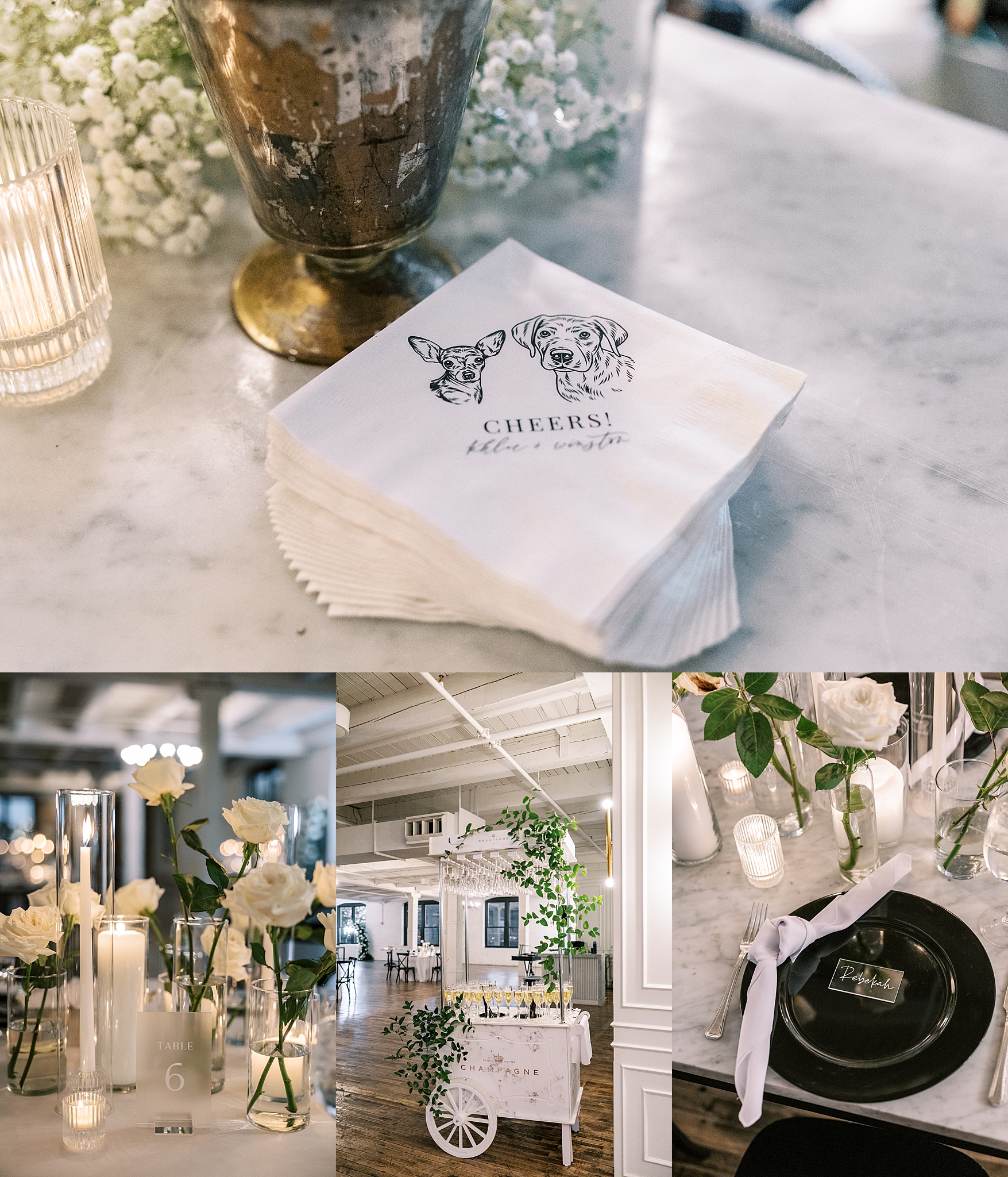 Romantic candlelit Company 251 wedding in Aurora, Illinois with Chicago wedding and portrait photographer Kim Ritchie Photography.