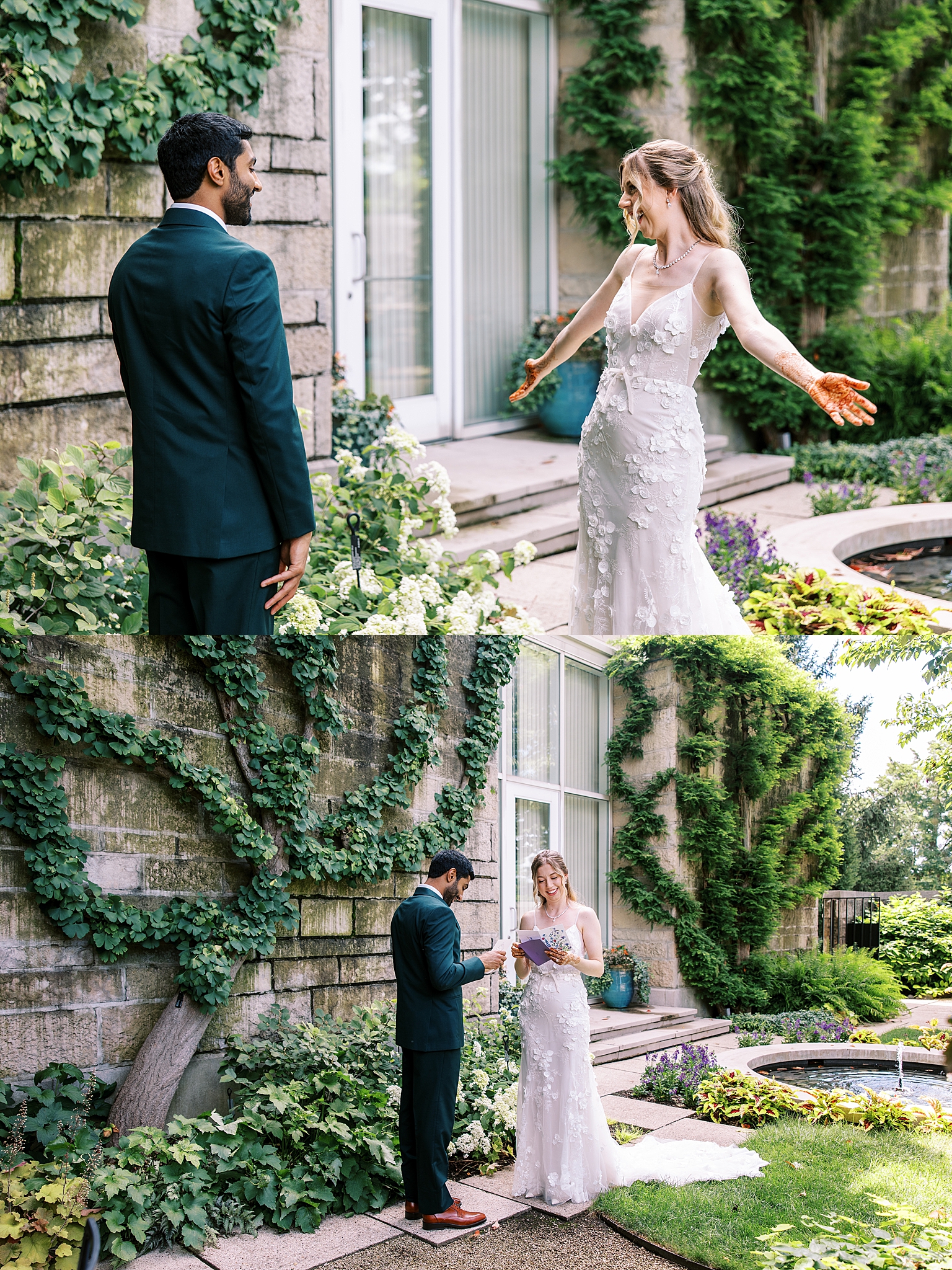 Morton Arboretum summer wedding photos in Lisle, Illinois with Chicago wedding and portrait photographer Kim Ritchie Photography.