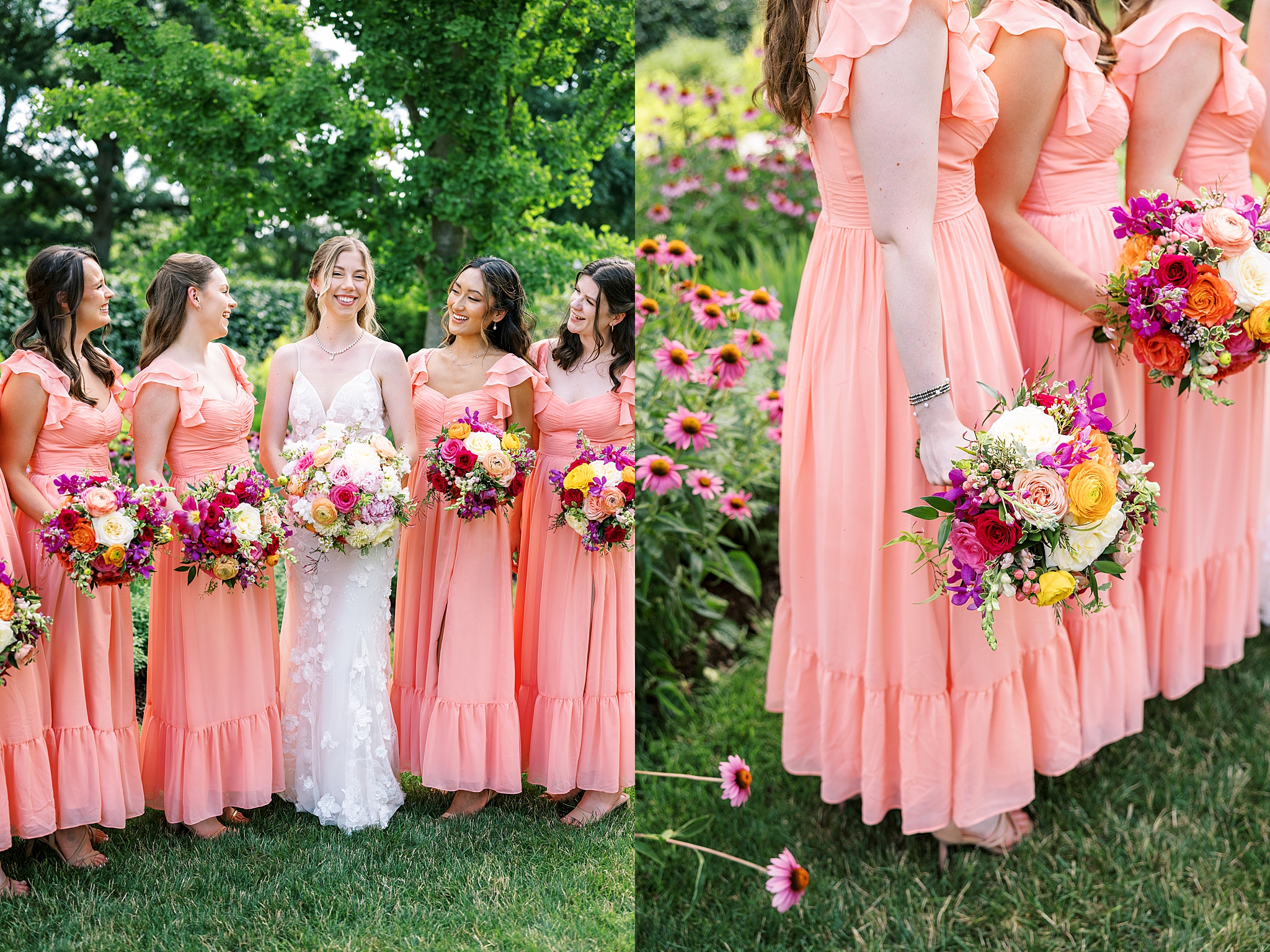 Morton Arboretum summer wedding photos in Lisle, Illinois with Chicago wedding and portrait photographer Kim Ritchie Photography.