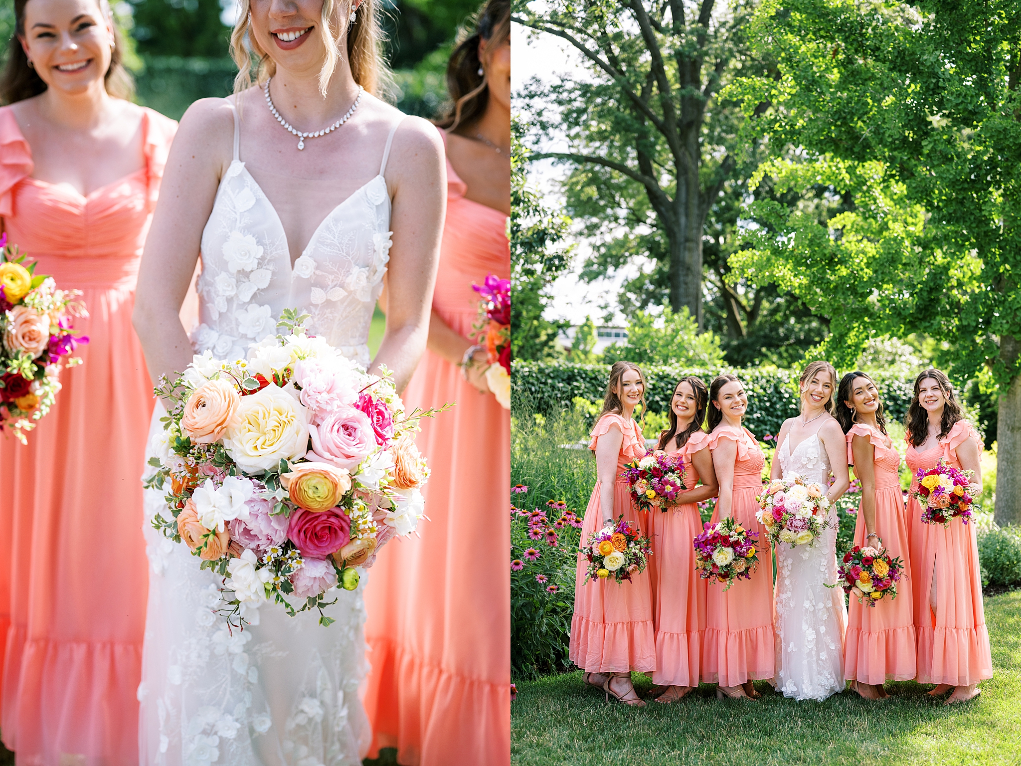 Morton Arboretum summer wedding photos in Lisle, Illinois with Chicago wedding and portrait photographer Kim Ritchie Photography.