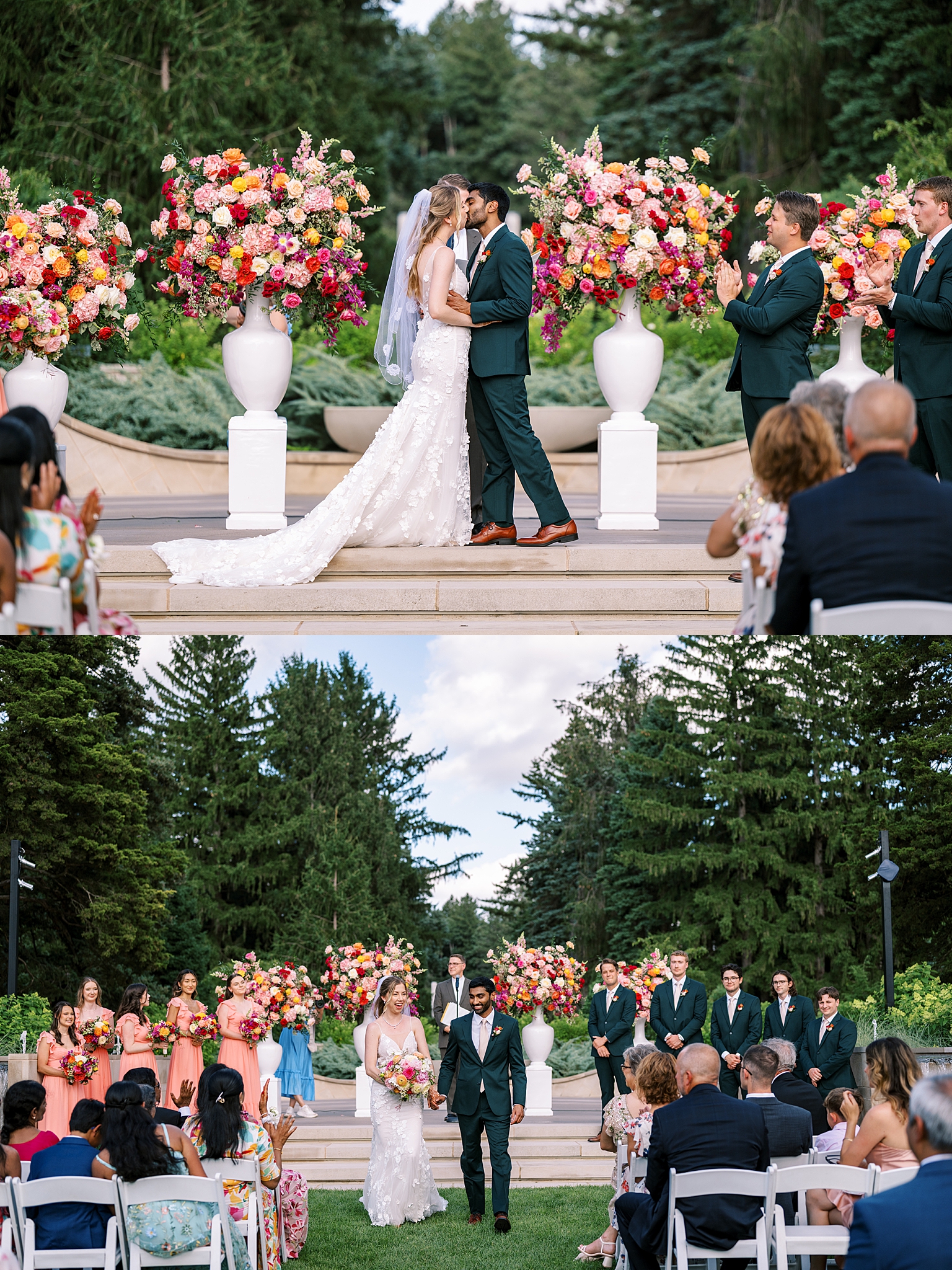 Morton Arboretum summer wedding photos in Lisle, Illinois with Chicago wedding and portrait photographer Kim Ritchie Photography.