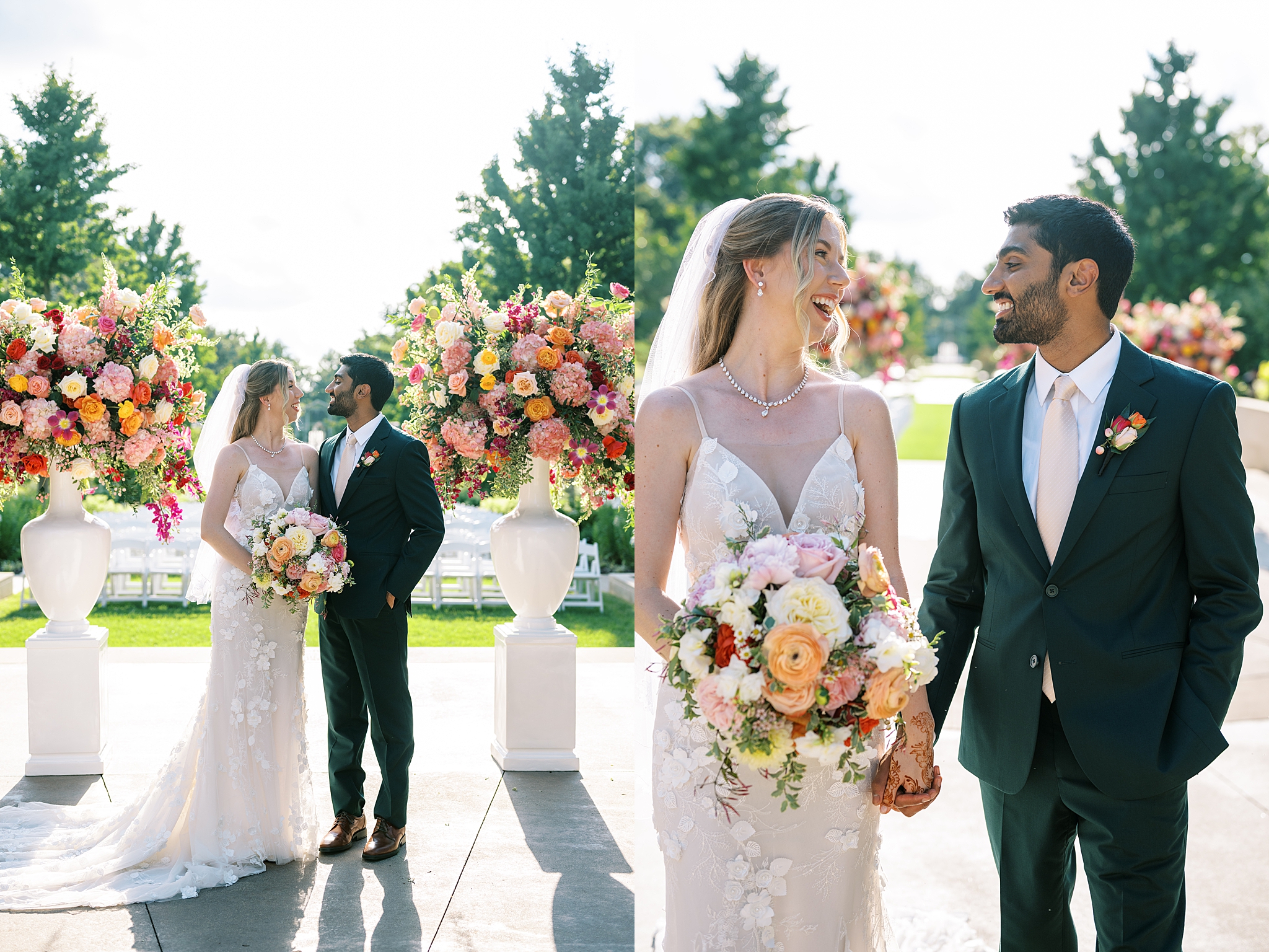 Morton Arboretum summer wedding photos in Lisle, Illinois with Chicago wedding and portrait photographer Kim Ritchie Photography.