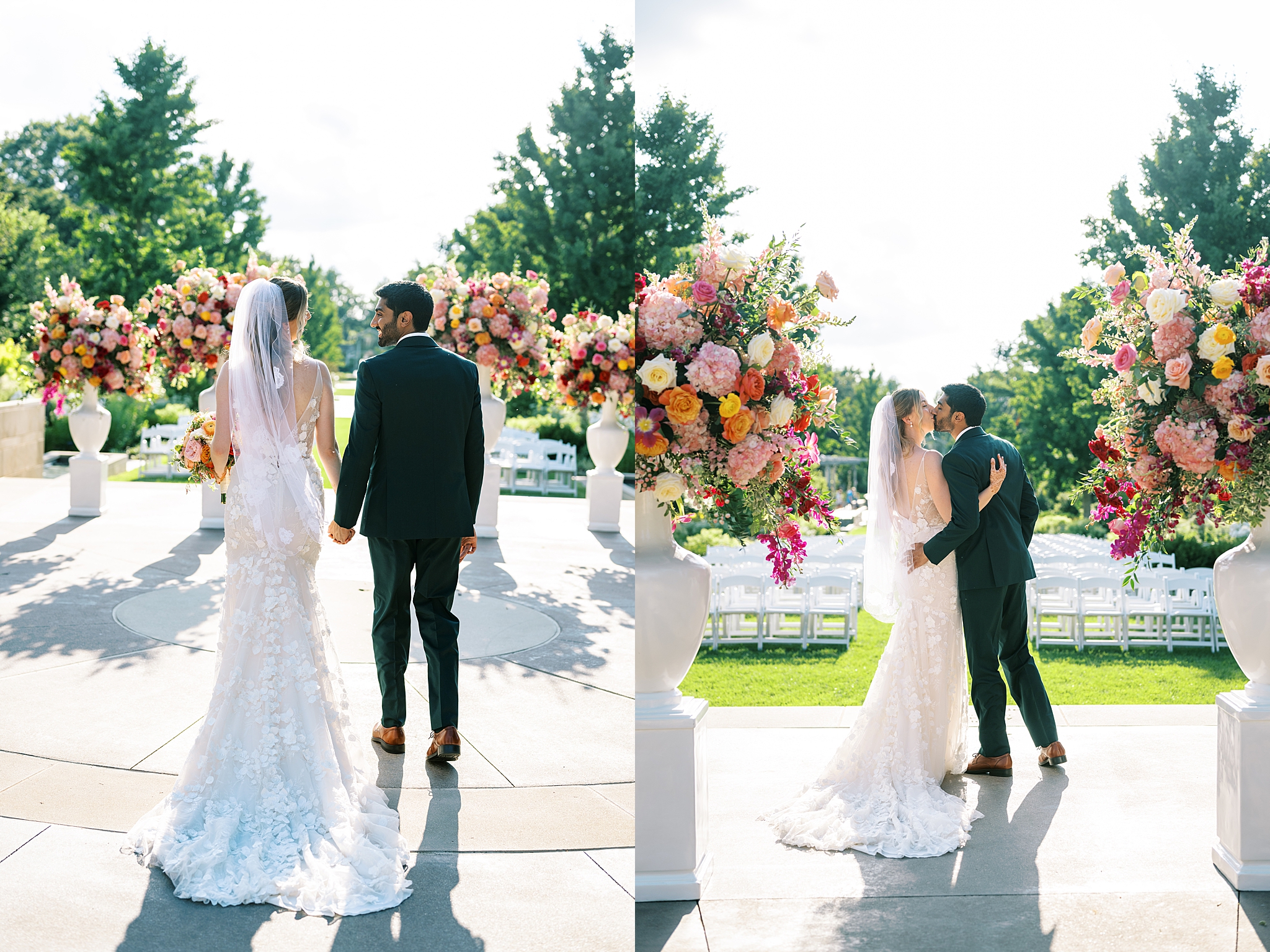 Morton Arboretum summer wedding photos in Lisle, Illinois with Chicago wedding and portrait photographer Kim Ritchie Photography.
