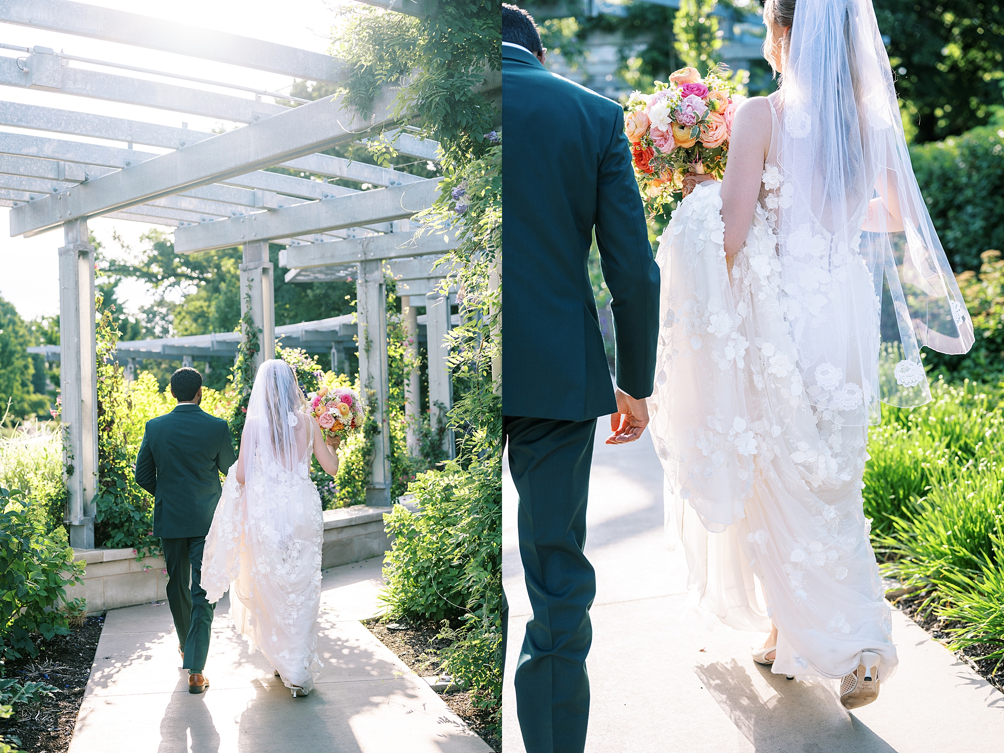 Morton Arboretum summer wedding photos in Lisle, Illinois with Chicago wedding and portrait photographer Kim Ritchie Photography.