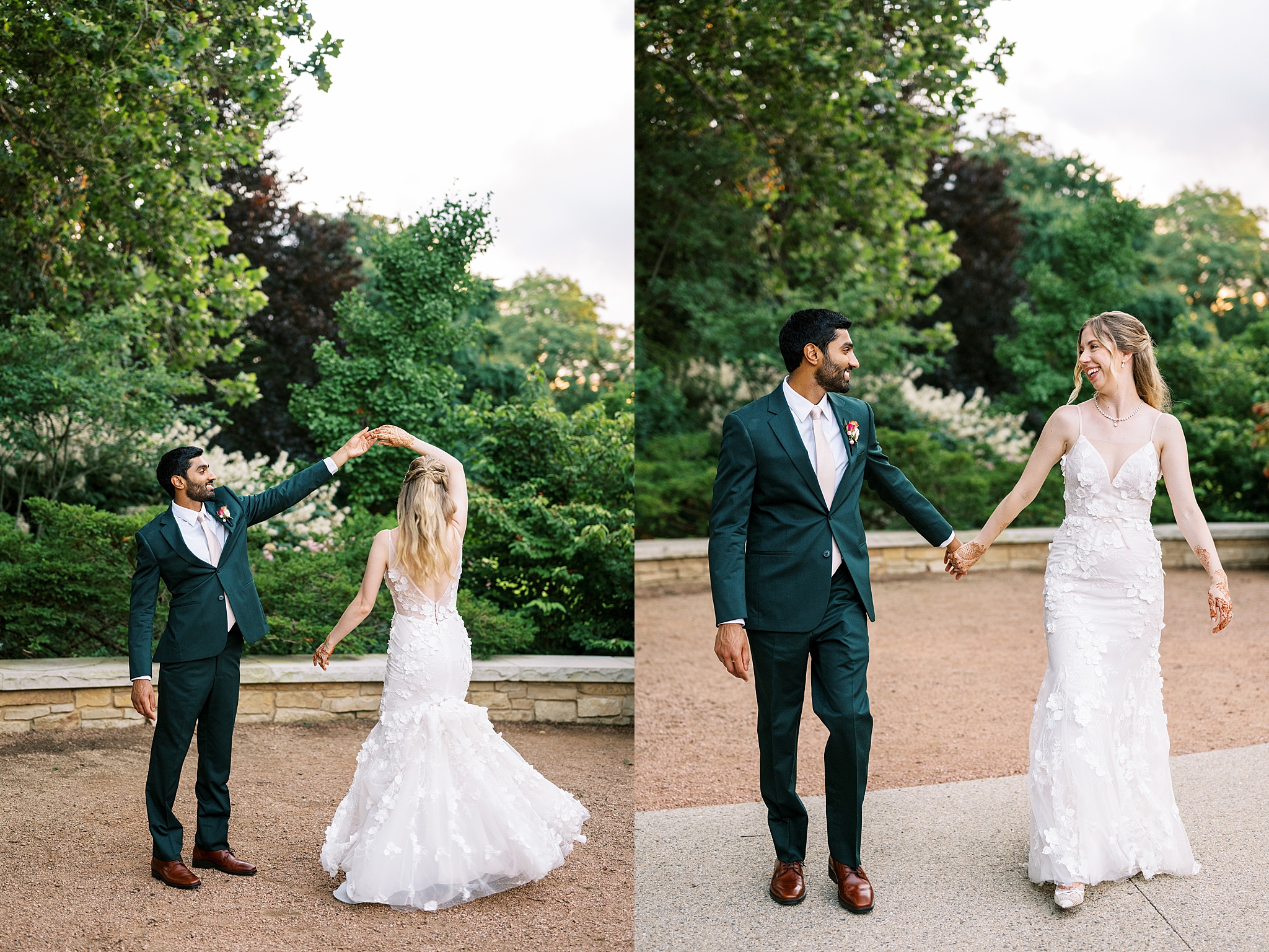 Morton Arboretum summer wedding photos in Lisle, Illinois with Chicago wedding and portrait photographer Kim Ritchie Photography.