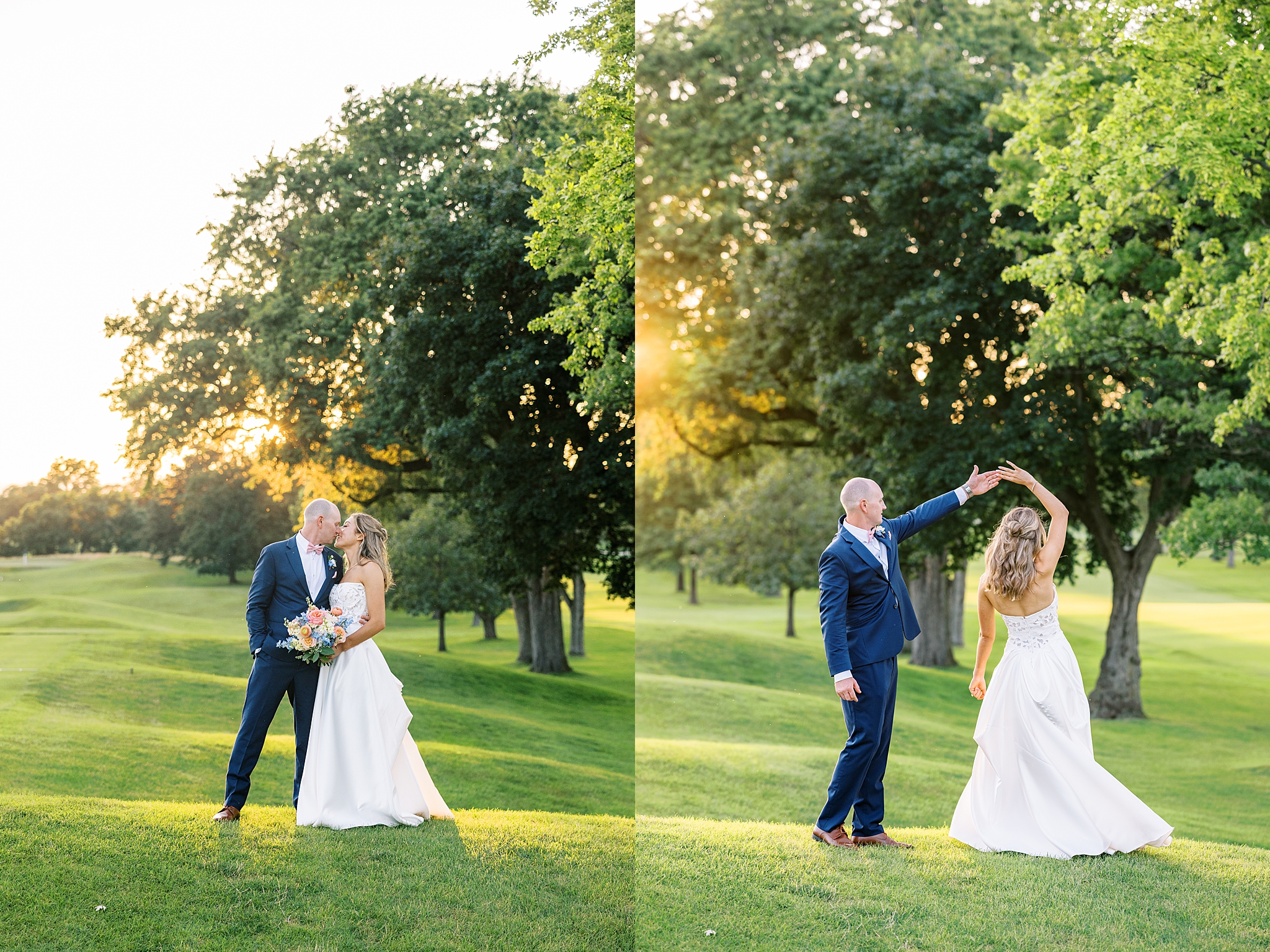 Ruth Lake Country Club wedding photos in Hinsdale, Illinois with Chicago wedding and portrait photographer Kim Ritchie Photography.