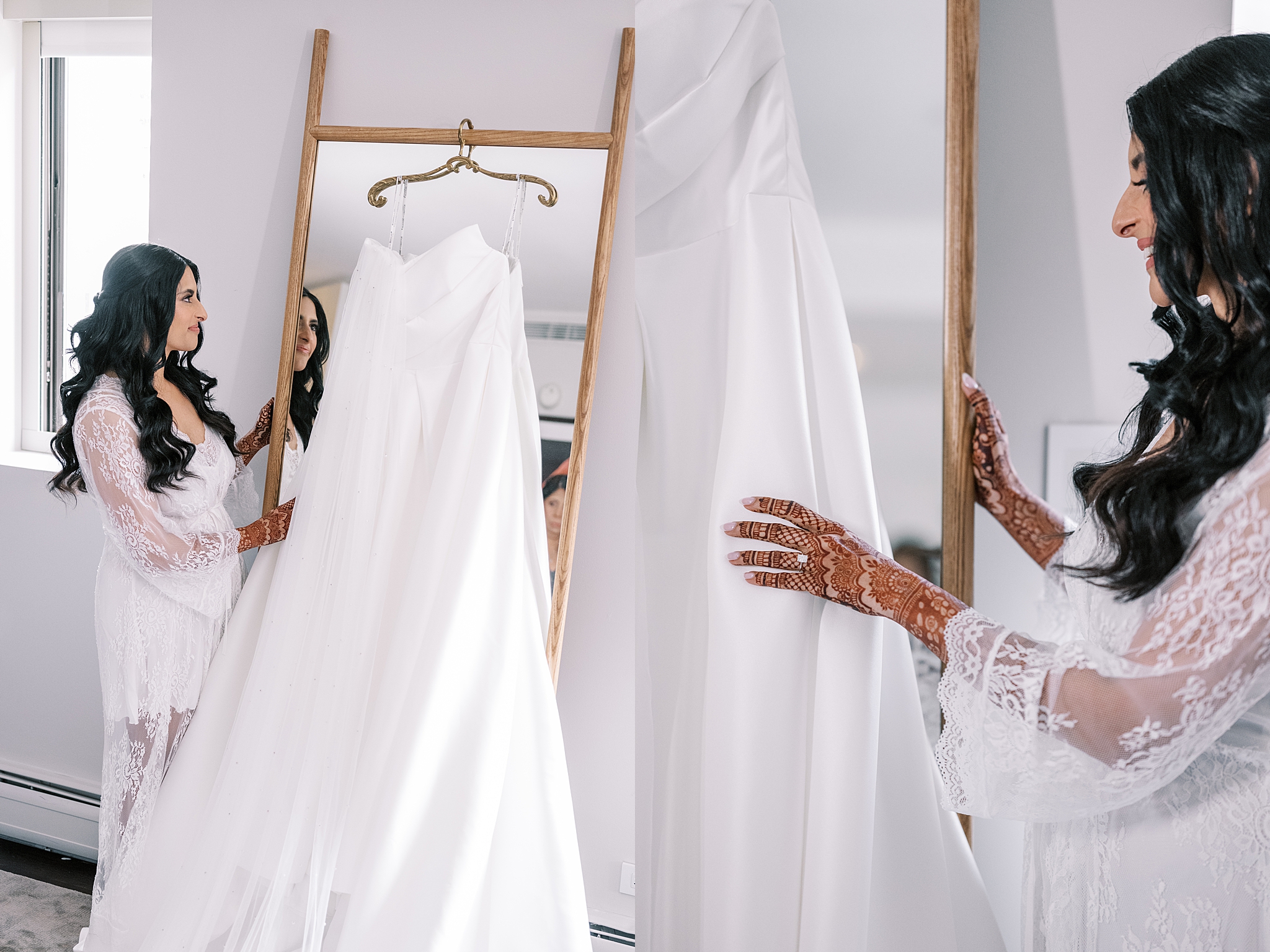 Morning garden wedding at Galleria Marchetti in Chicago, Illinois with Chicago wedding and portrait photographer Kim Ritchie Photography.