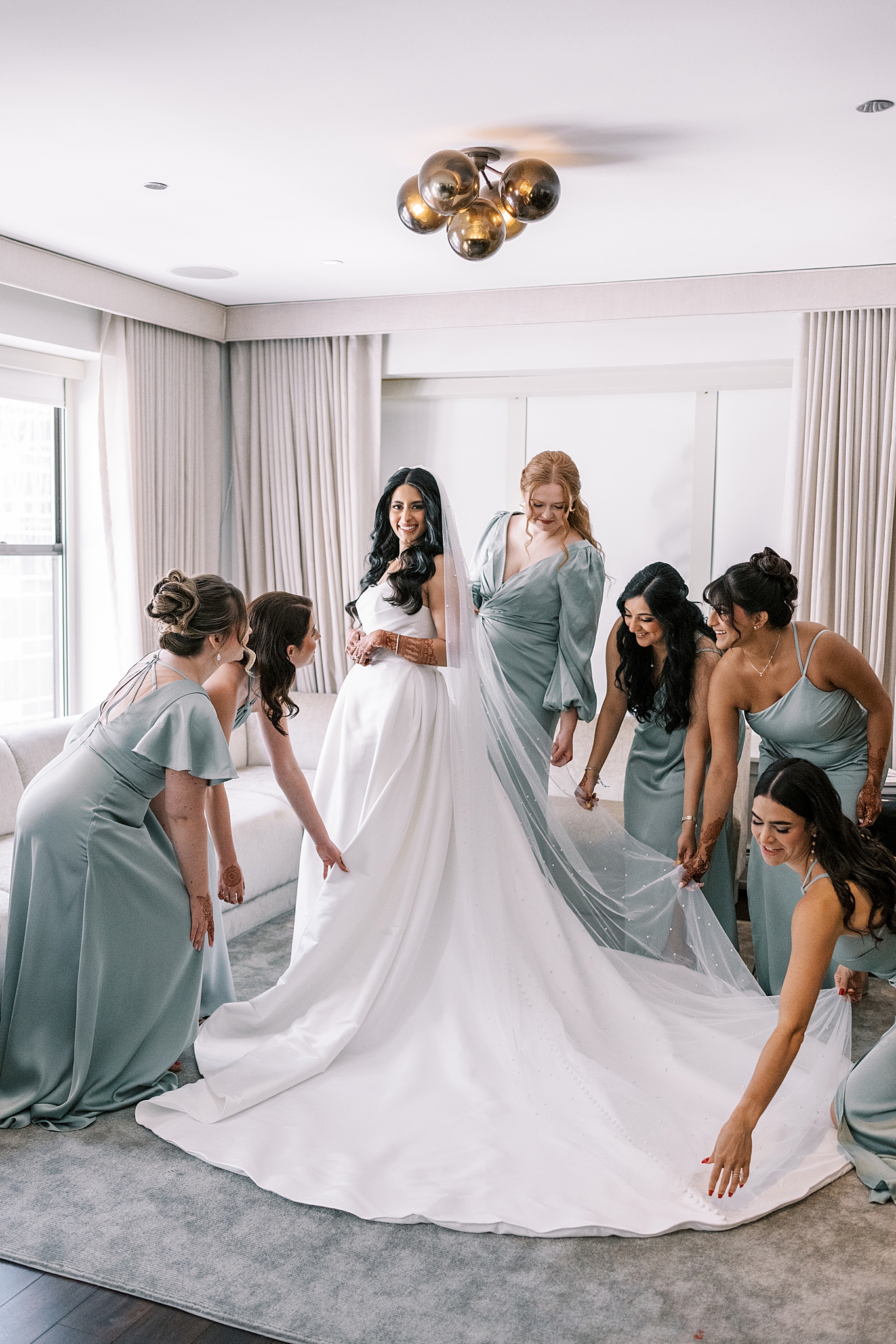 Morning garden wedding at Galleria Marchetti in Chicago, Illinois with Chicago wedding and portrait photographer Kim Ritchie Photography.