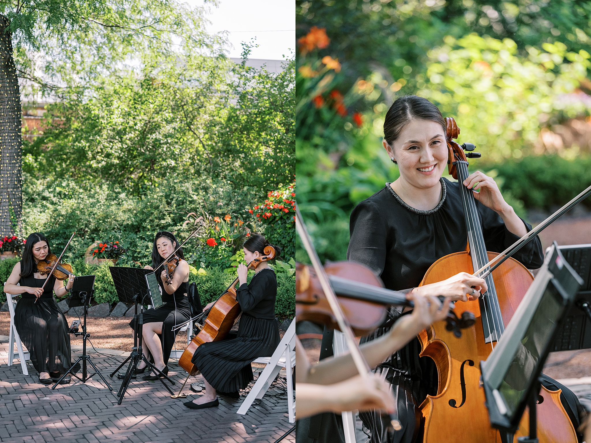 Morning garden wedding at Galleria Marchetti in Chicago, Illinois with Chicago wedding and portrait photographer Kim Ritchie Photography.