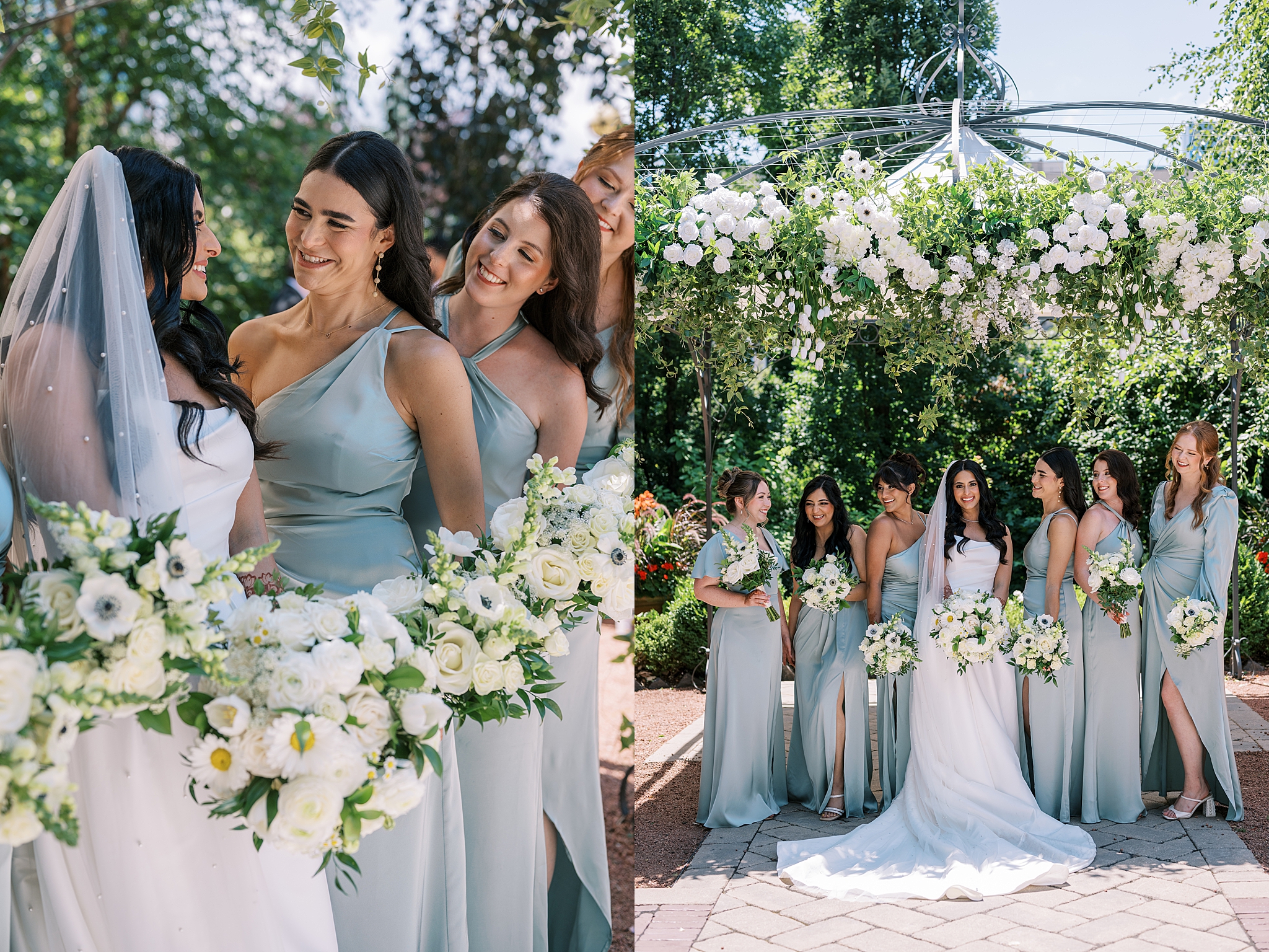 Morning garden wedding at Galleria Marchetti in Chicago, Illinois with Chicago wedding and portrait photographer Kim Ritchie Photography.