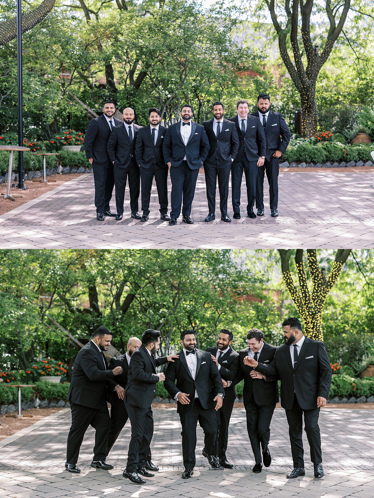 Morning garden wedding at Galleria Marchetti in Chicago, Illinois with Chicago wedding and portrait photographer Kim Ritchie Photography.