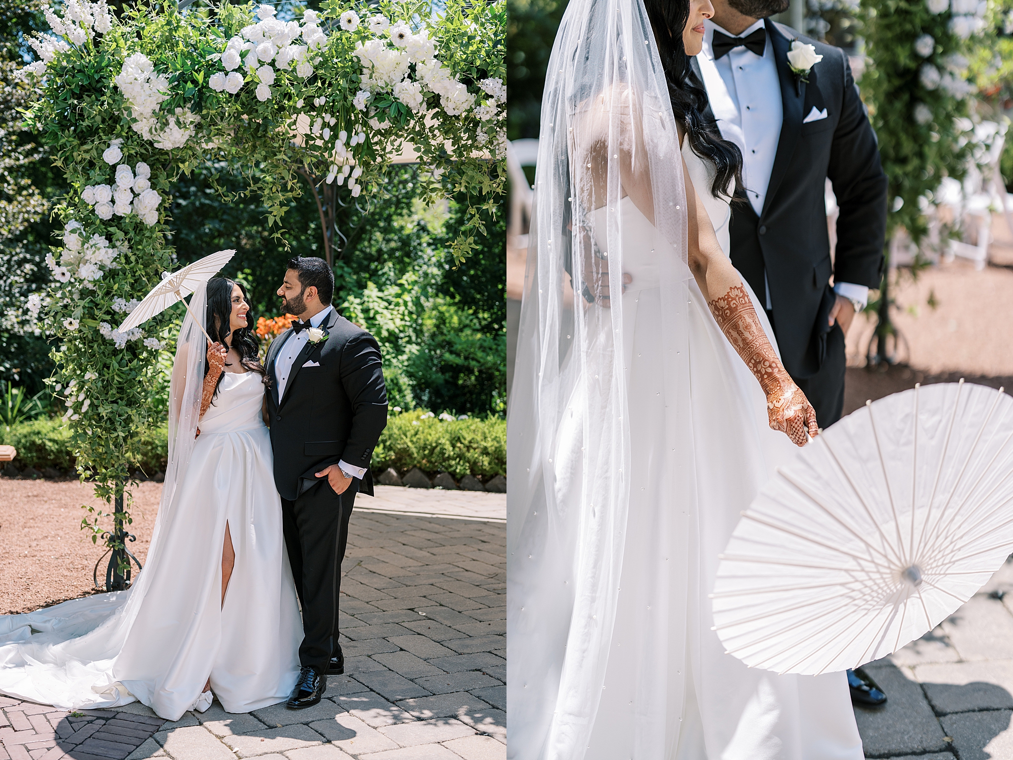 Morning garden wedding at Galleria Marchetti in Chicago, Illinois with Chicago wedding and portrait photographer Kim Ritchie Photography.