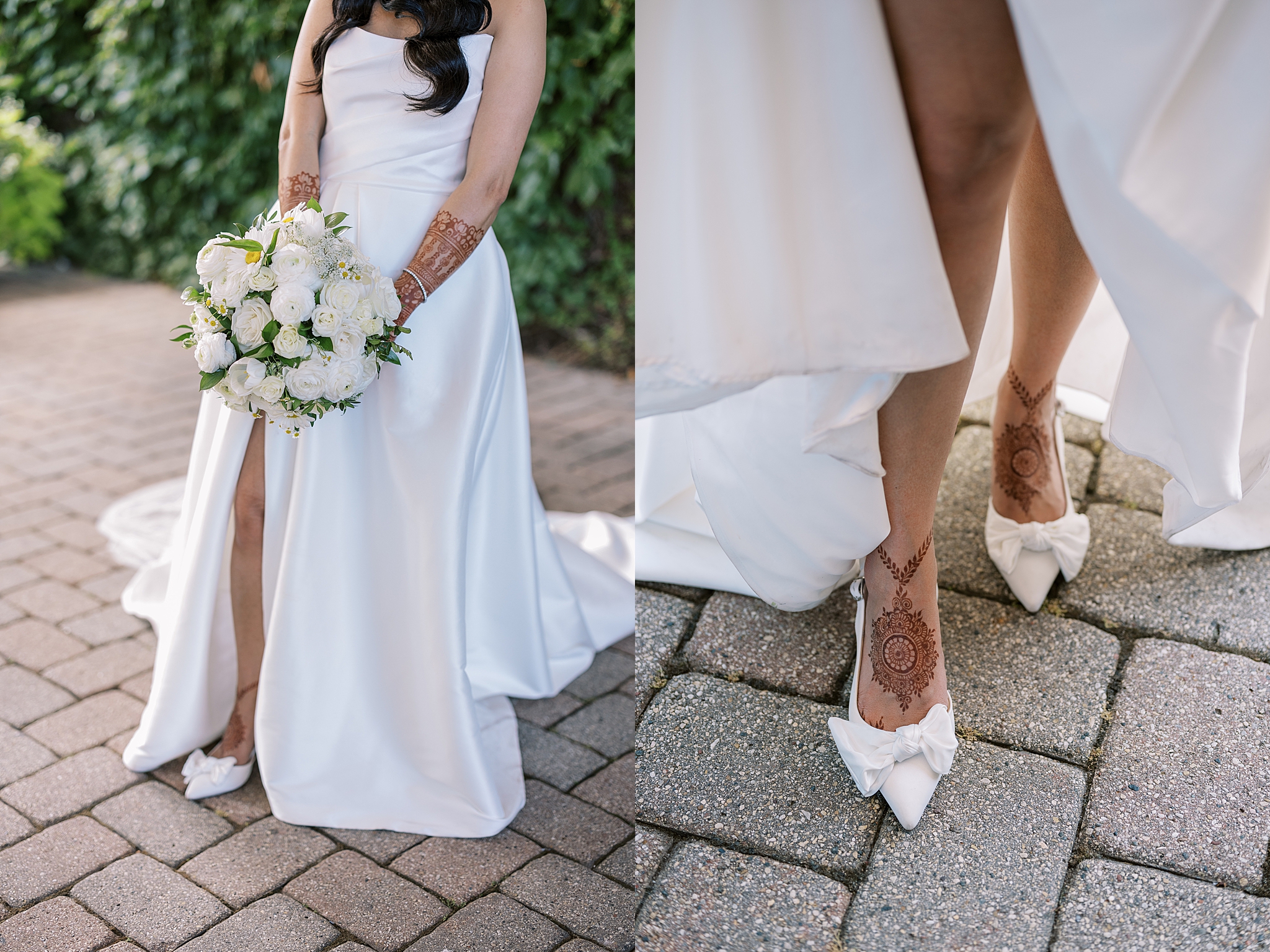 Morning garden wedding at Galleria Marchetti in Chicago, Illinois with Chicago wedding and portrait photographer Kim Ritchie Photography.