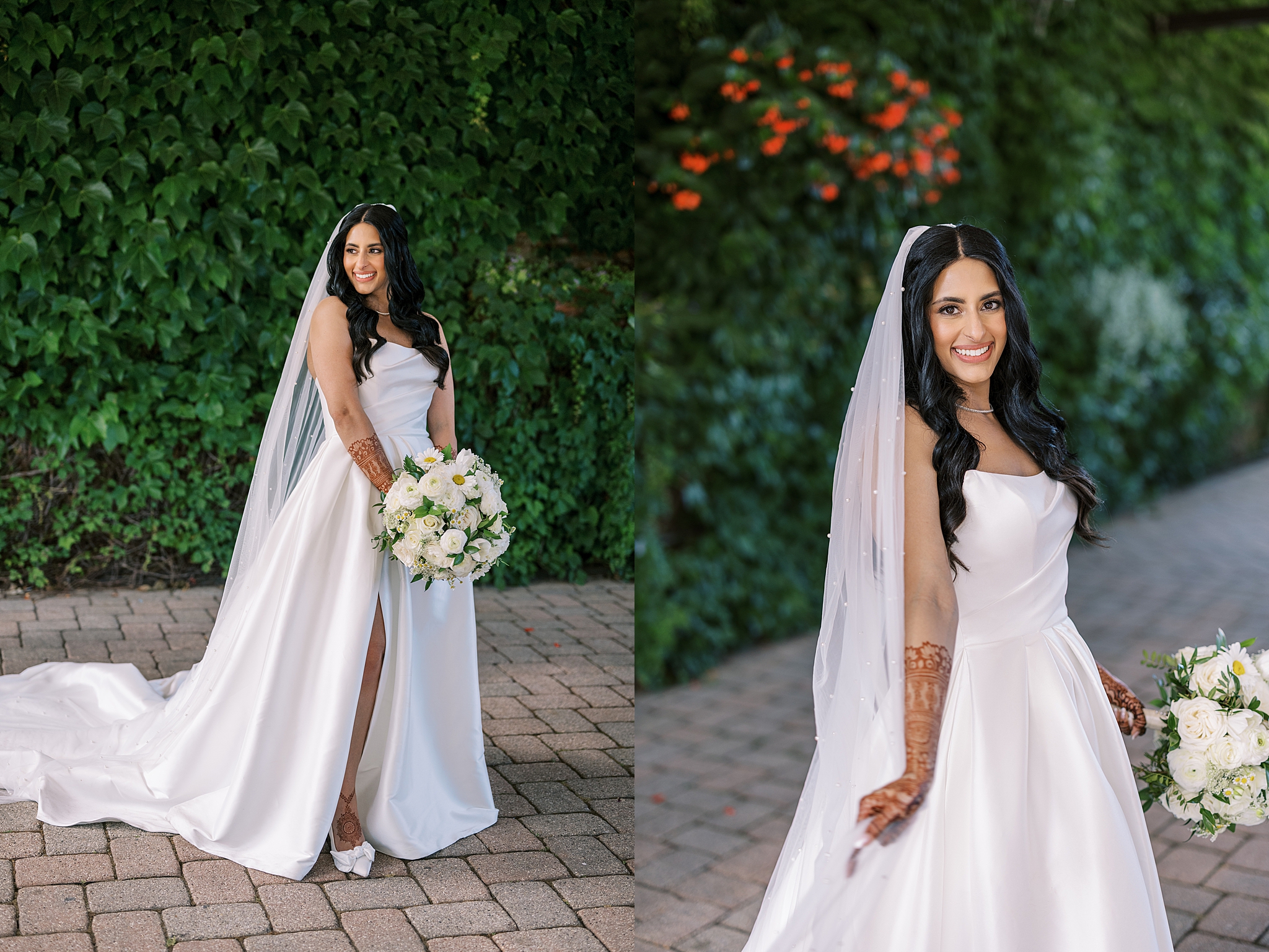 Morning garden wedding at Galleria Marchetti in Chicago, Illinois with Chicago wedding and portrait photographer Kim Ritchie Photography.