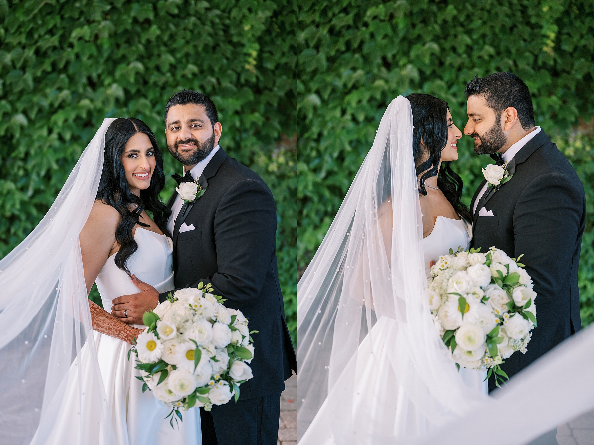 Morning garden wedding at Galleria Marchetti in Chicago, Illinois with Chicago wedding and portrait photographer Kim Ritchie Photography.