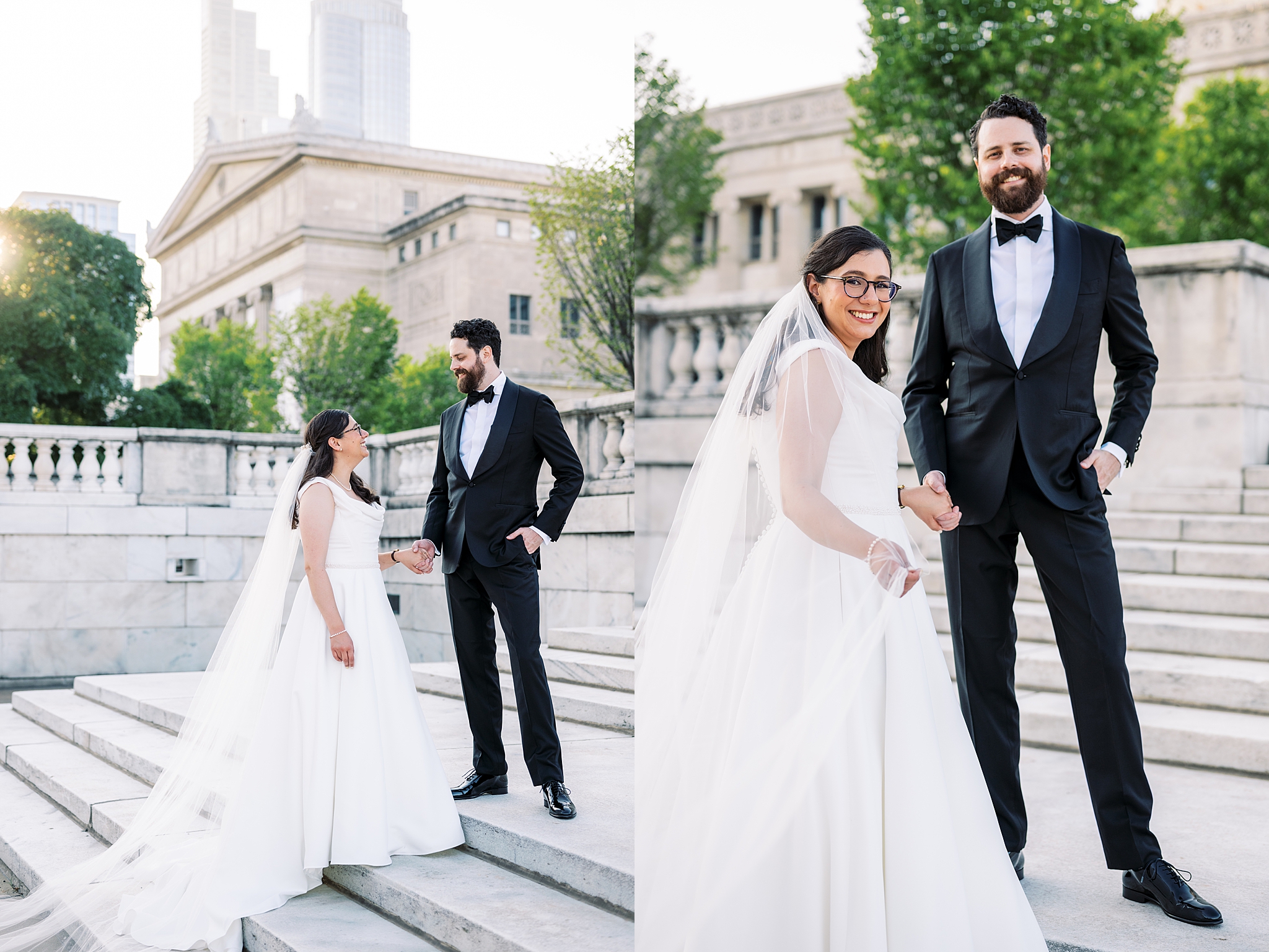 Chicago Museum Campus wedding portraits in Chicago, Illinois with Chicago wedding and portrait photographer Kim Ritchie Photography.