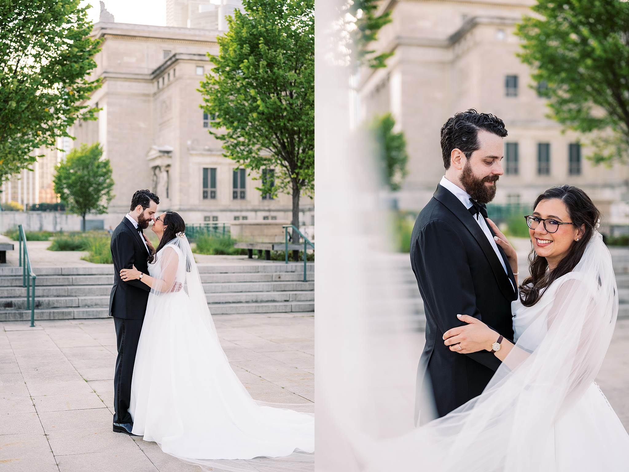 Chicago Museum Campus wedding portraits in Chicago, Illinois with Chicago wedding and portrait photographer Kim Ritchie Photography.