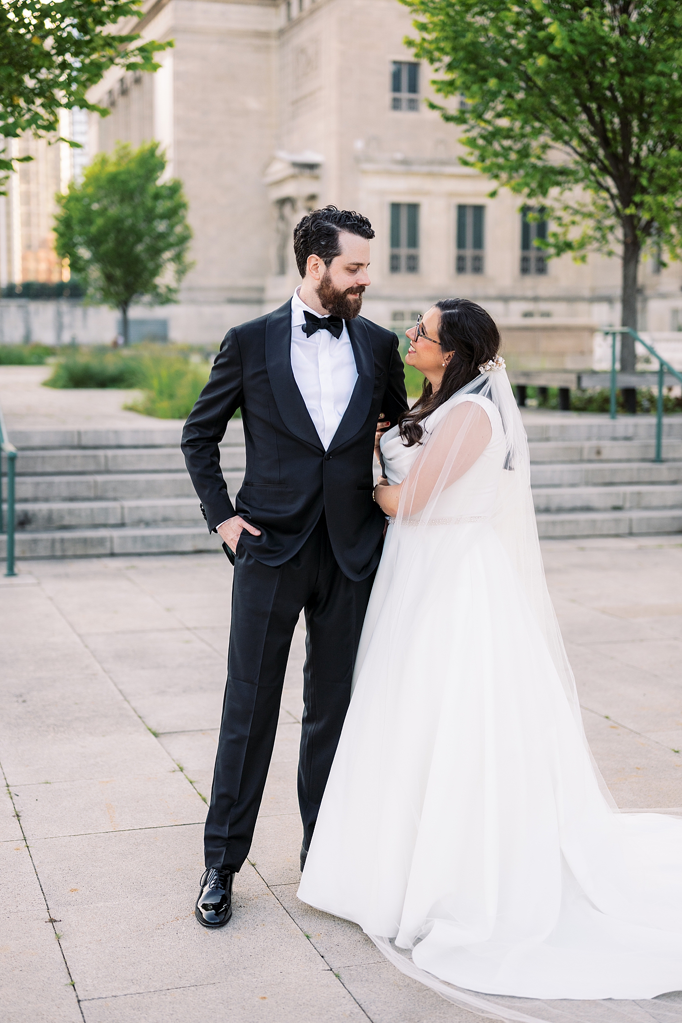 Chicago Museum Campus wedding portraits in Chicago, Illinois with Chicago wedding and portrait photographer Kim Ritchie Photography.