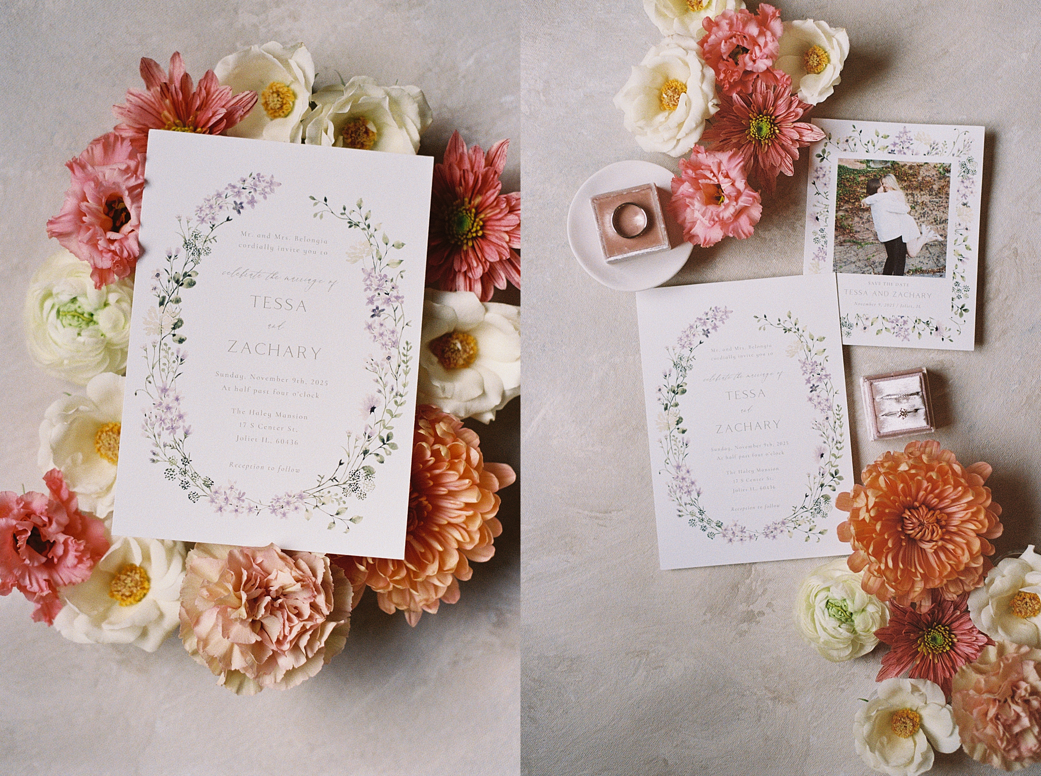 Fall wedding day at The Haley Mansion in Joliet, Illinois with Chicago wedding and portrait photographer Kim Ritchie Photography.