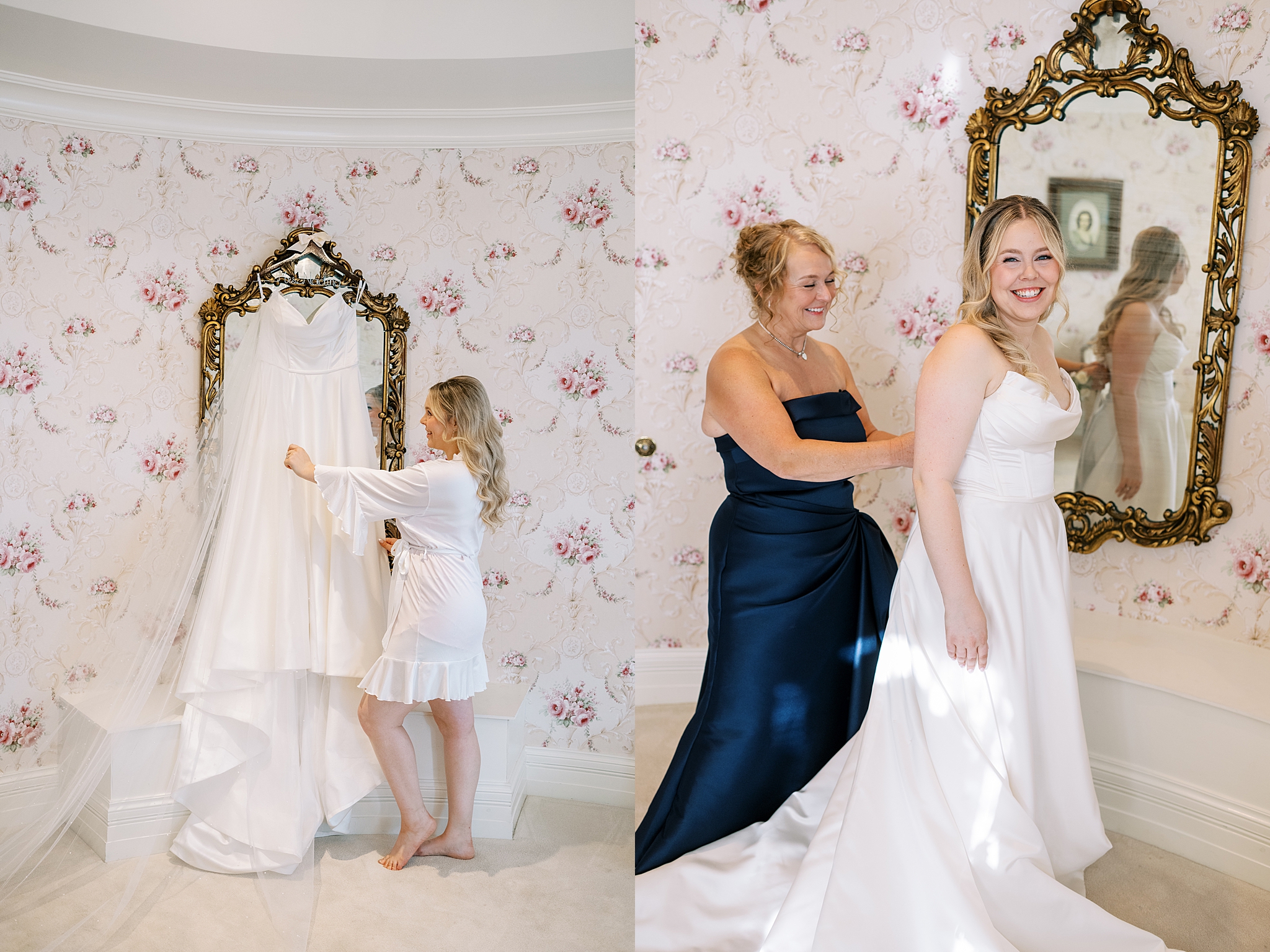 Fall wedding day at The Haley Mansion in Joliet, Illinois with Chicago wedding and portrait photographer Kim Ritchie Photography.