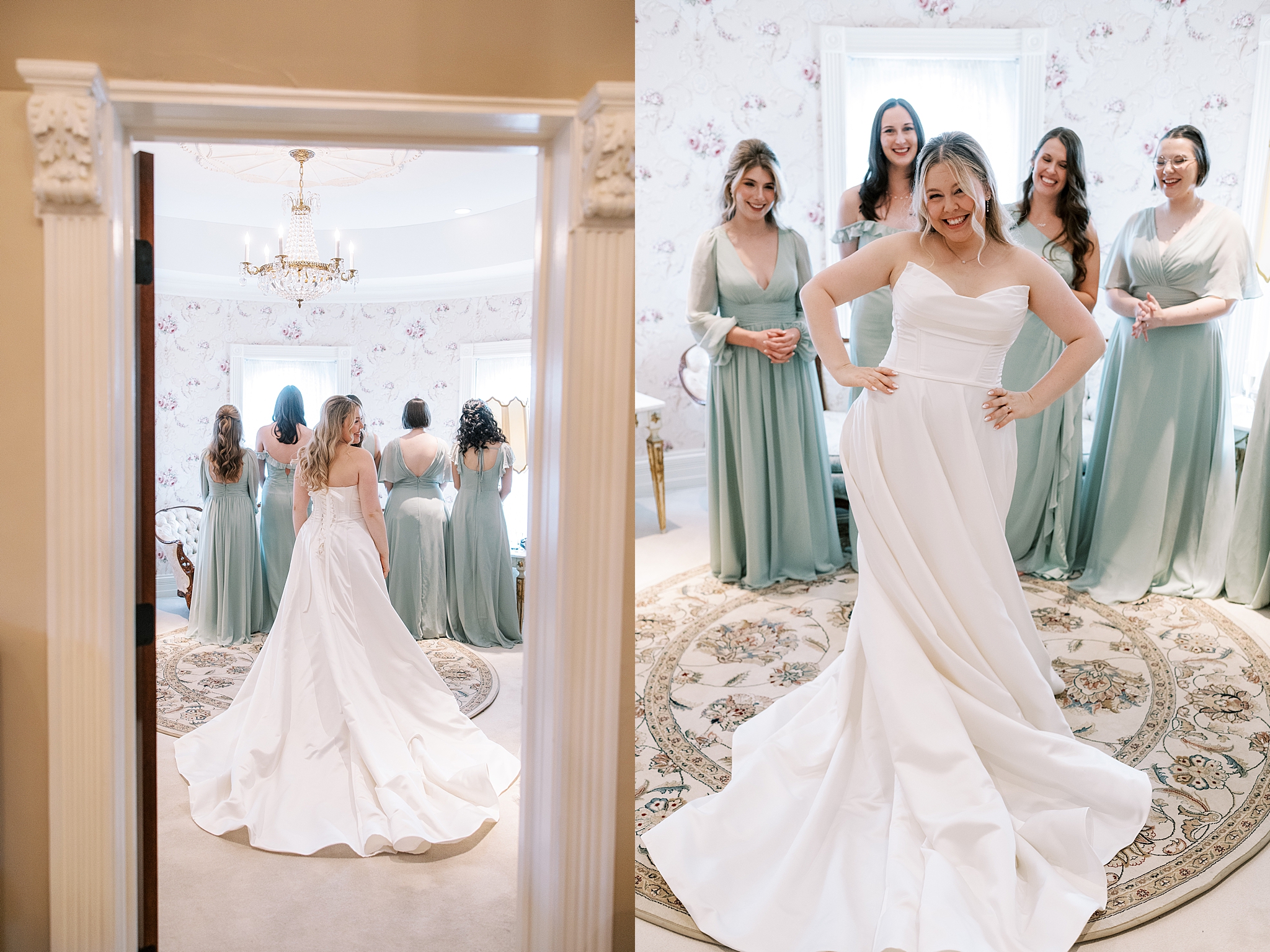 Fall wedding day at The Haley Mansion in Joliet, Illinois with Chicago wedding and portrait photographer Kim Ritchie Photography.