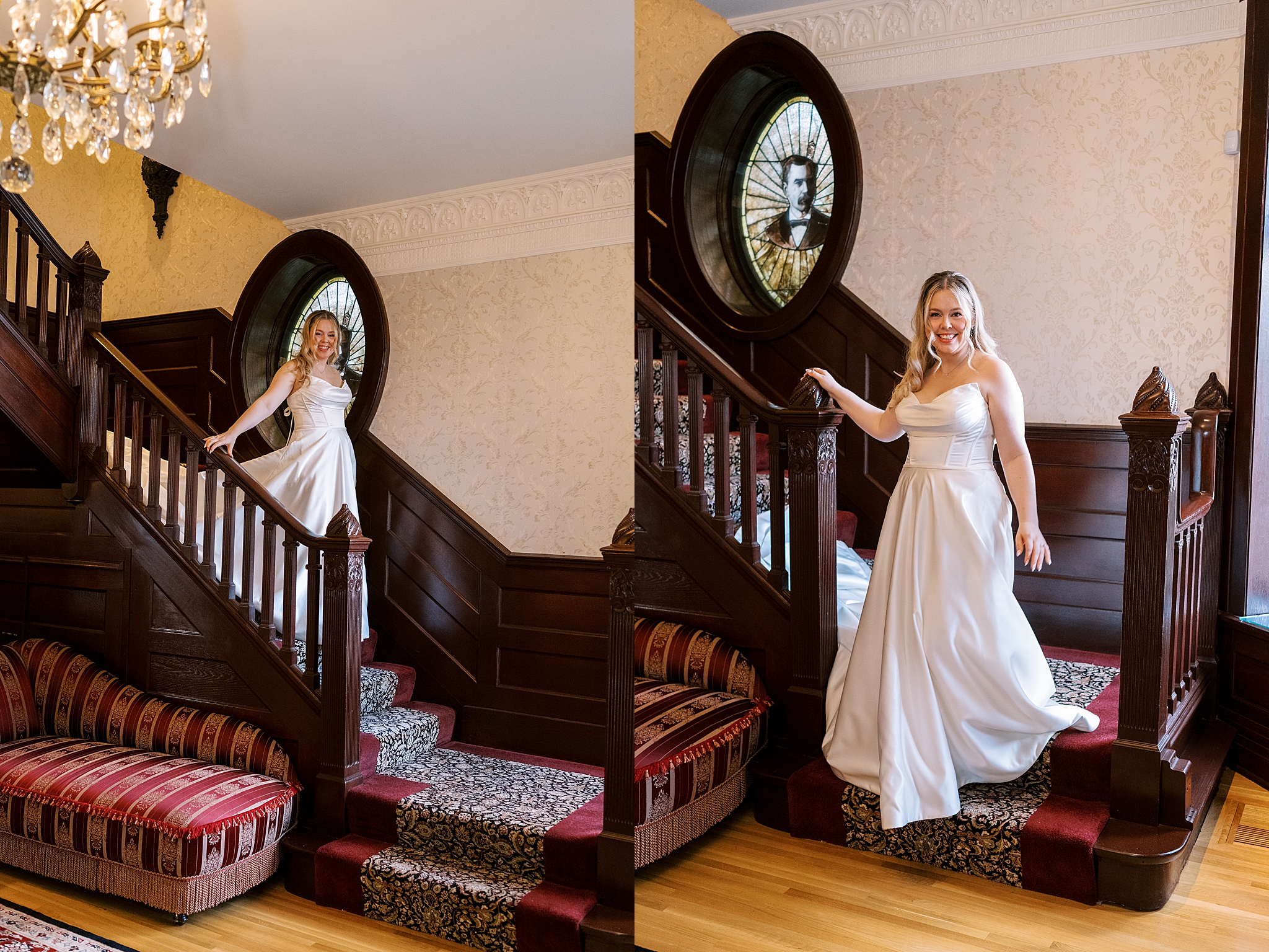 Fall wedding day at The Haley Mansion in Joliet, Illinois with Chicago wedding and portrait photographer Kim Ritchie Photography.