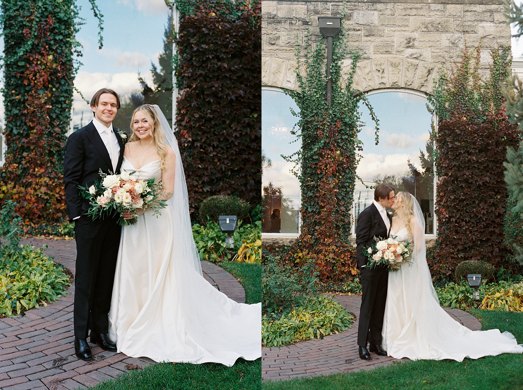 Fall wedding day at The Haley Mansion in Joliet, Illinois with Chicago wedding and portrait photographer Kim Ritchie Photography.