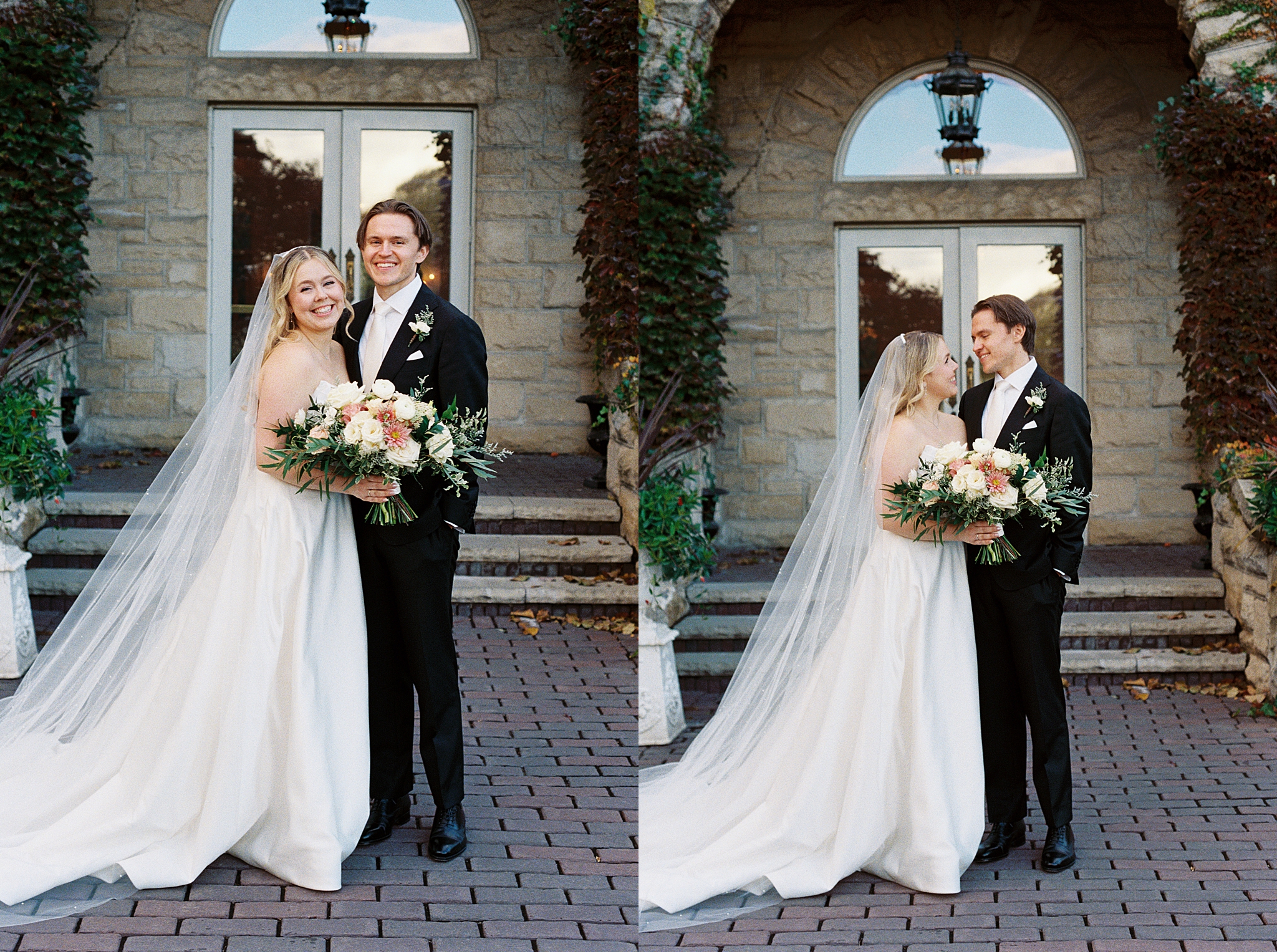 Fall wedding day at The Haley Mansion in Joliet, Illinois with Chicago wedding and portrait photographer Kim Ritchie Photography.