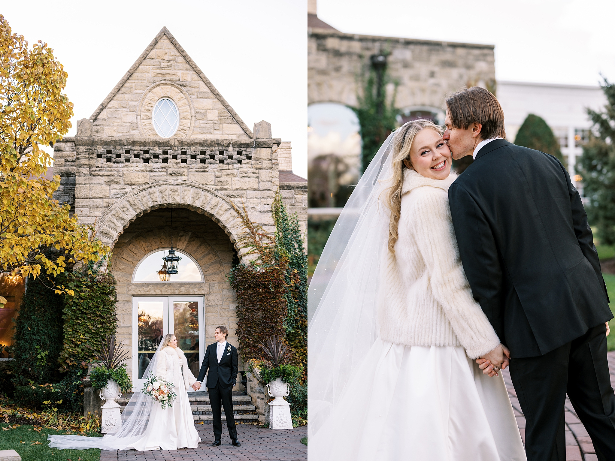 Fall wedding day at The Haley Mansion in Joliet, Illinois with Chicago wedding and portrait photographer Kim Ritchie Photography.
