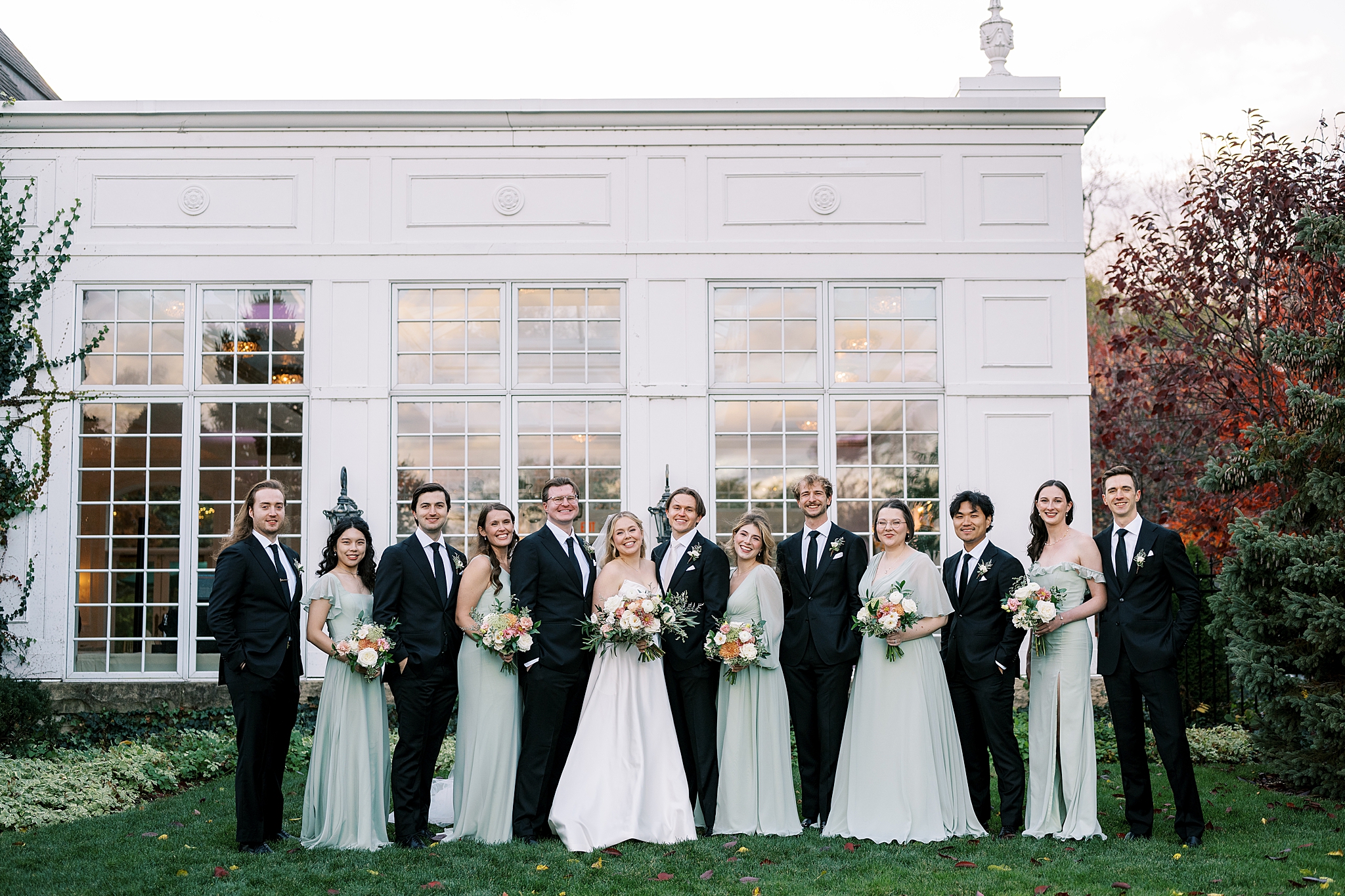 Fall wedding day at The Haley Mansion in Joliet, Illinois with Chicago wedding and portrait photographer Kim Ritchie Photography.