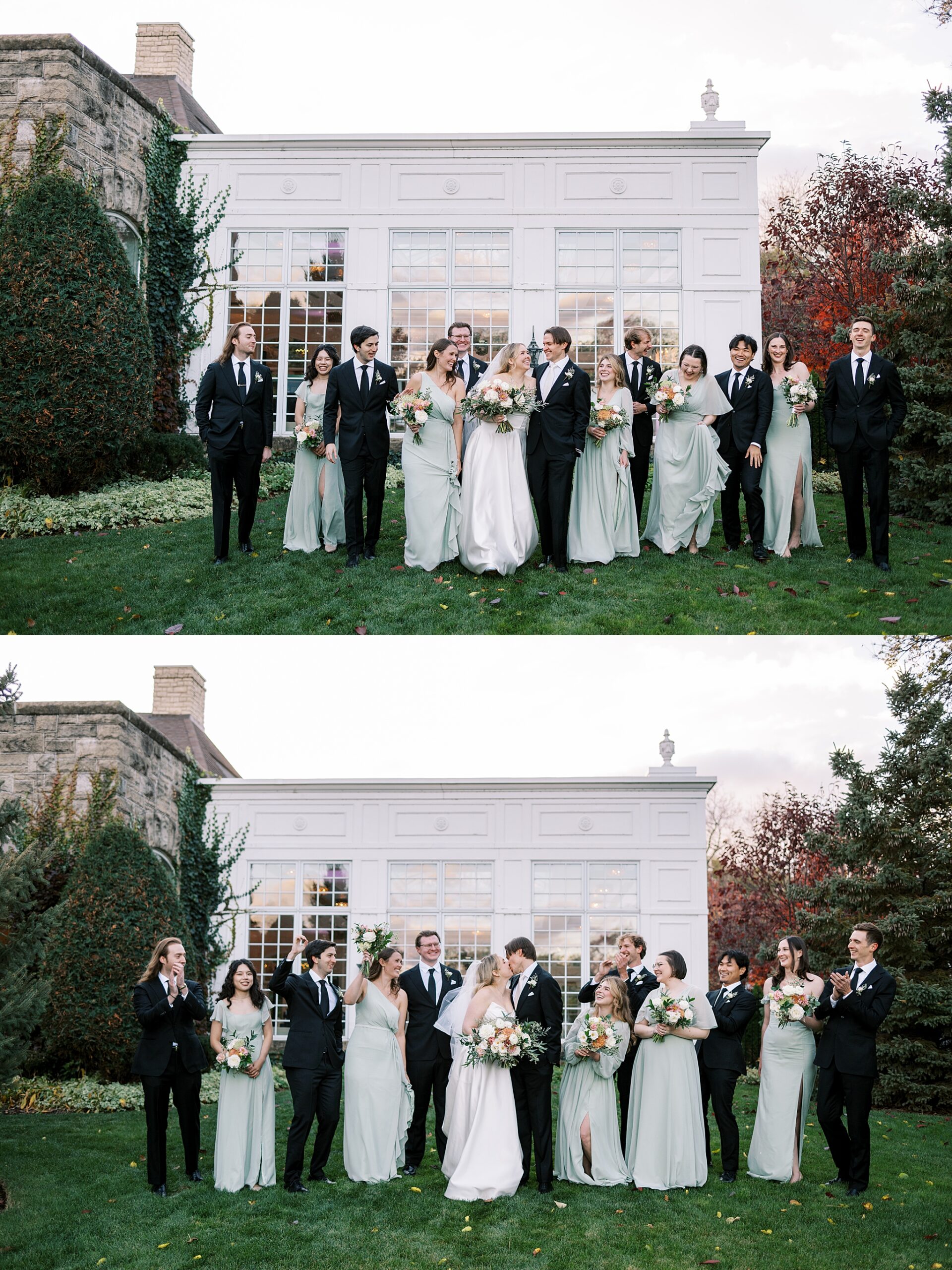 Fall wedding day at The Haley Mansion in Joliet, Illinois with Chicago wedding and portrait photographer Kim Ritchie Photography.