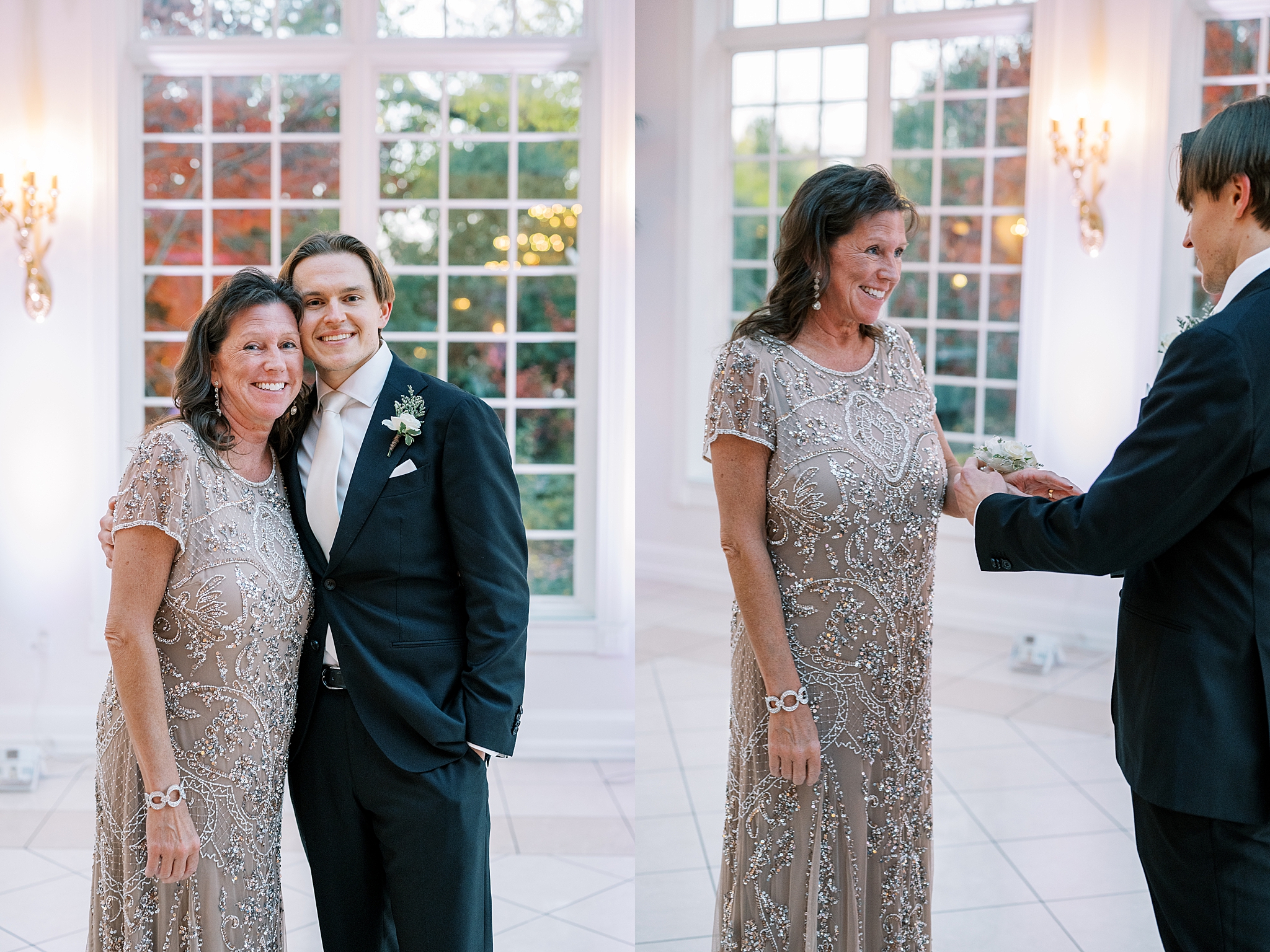 Fall wedding day at The Haley Mansion in Joliet, Illinois with Chicago wedding and portrait photographer Kim Ritchie Photography.