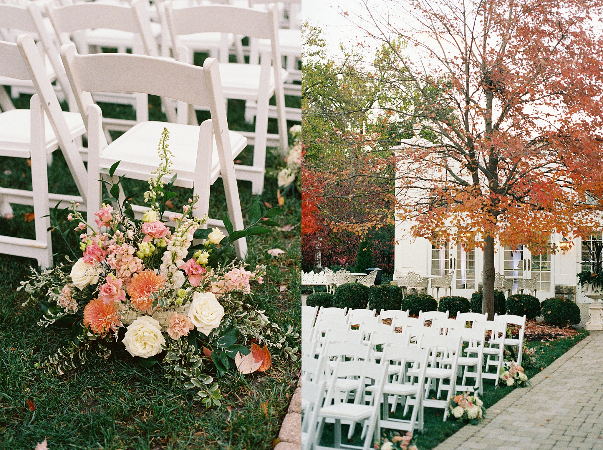 Fall wedding day at The Haley Mansion in Joliet, Illinois with Chicago wedding and portrait photographer Kim Ritchie Photography.