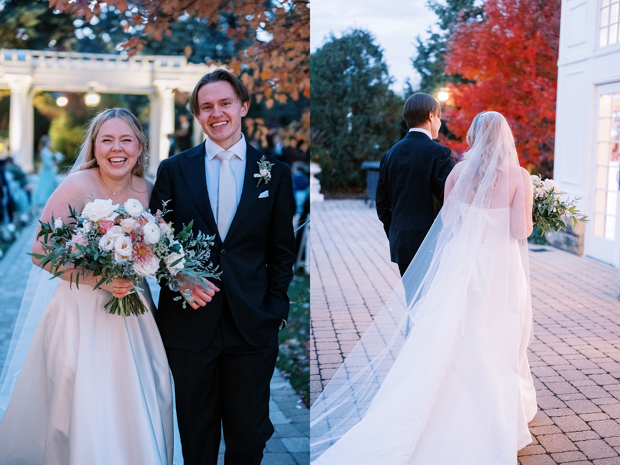 Fall wedding day at The Haley Mansion in Joliet, Illinois with Chicago wedding and portrait photographer Kim Ritchie Photography.
