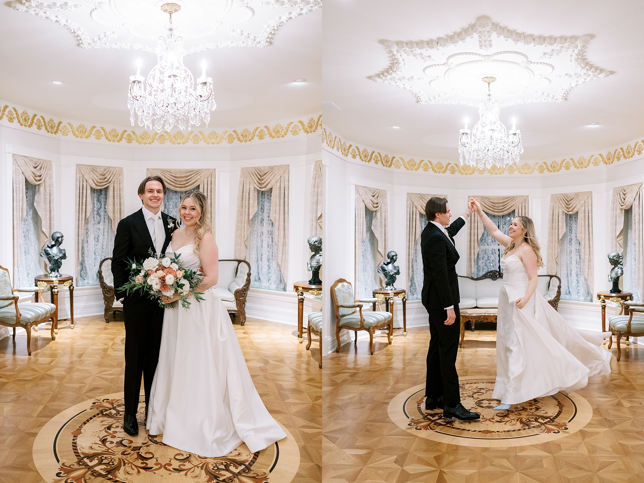 Fall wedding day at The Haley Mansion in Joliet, Illinois with Chicago wedding and portrait photographer Kim Ritchie Photography.